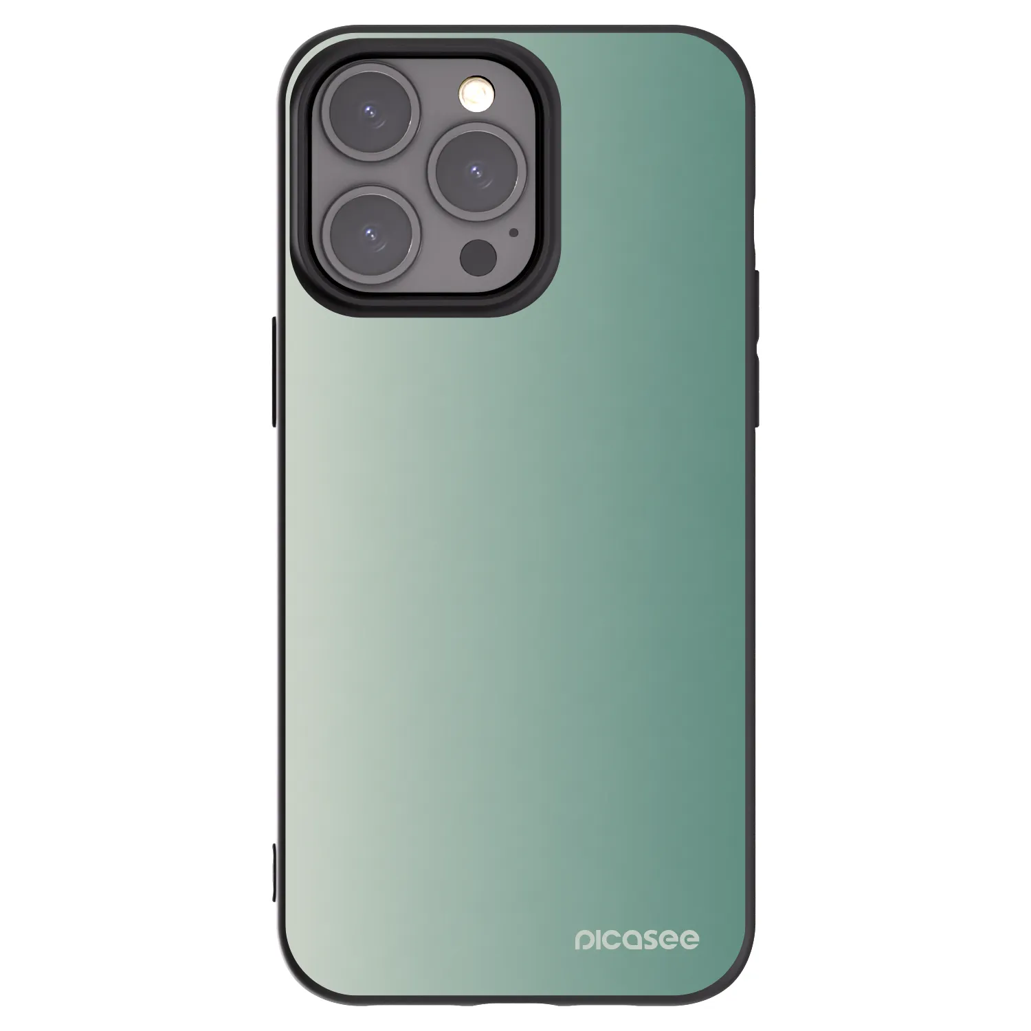 Picasee Μαύρη θήκη σιλικόνης για Apple iPhone 15 Pro Max - Misty Sage