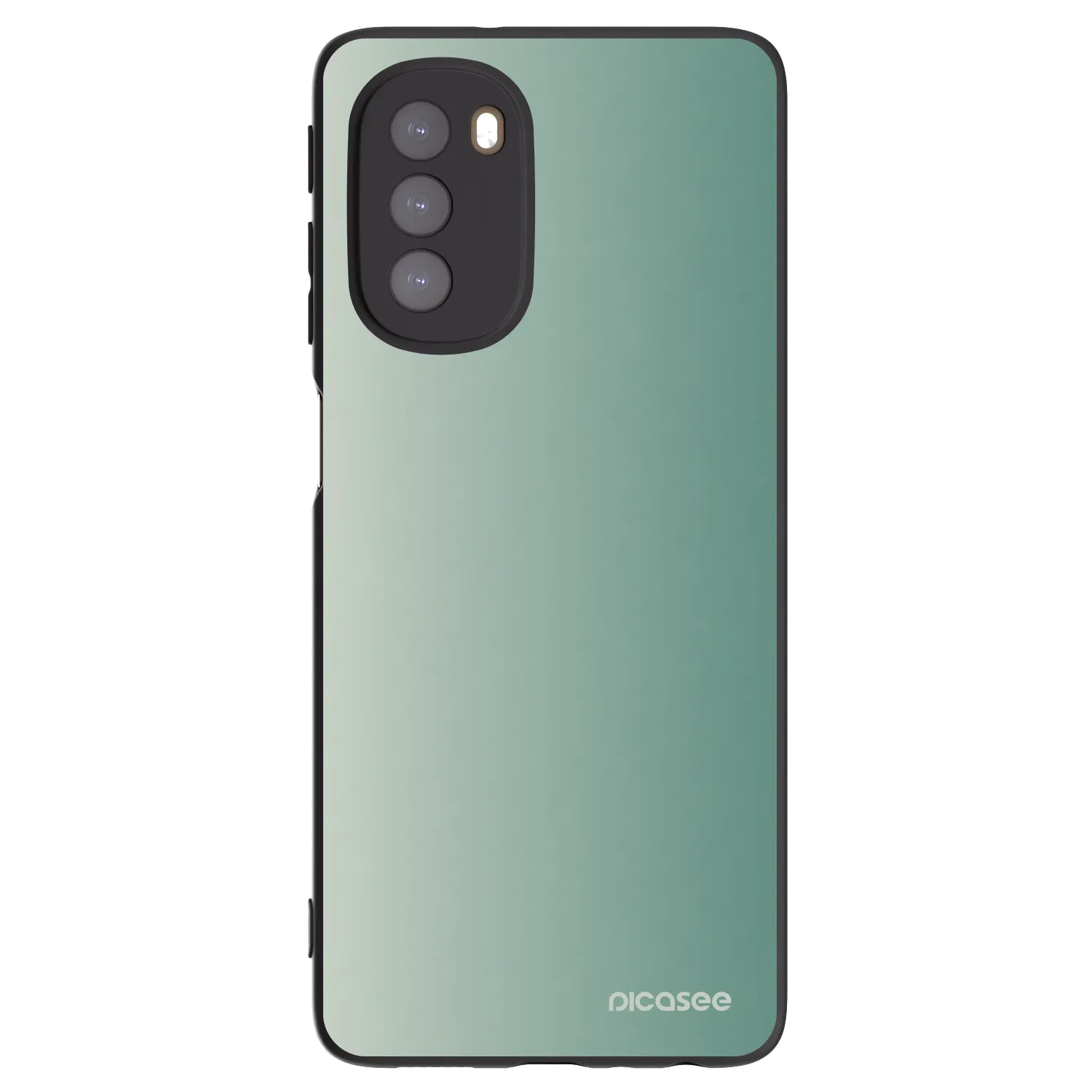 Picasee Μαύρη θήκη σιλικόνης για Motorola Moto G51 - Misty Sage