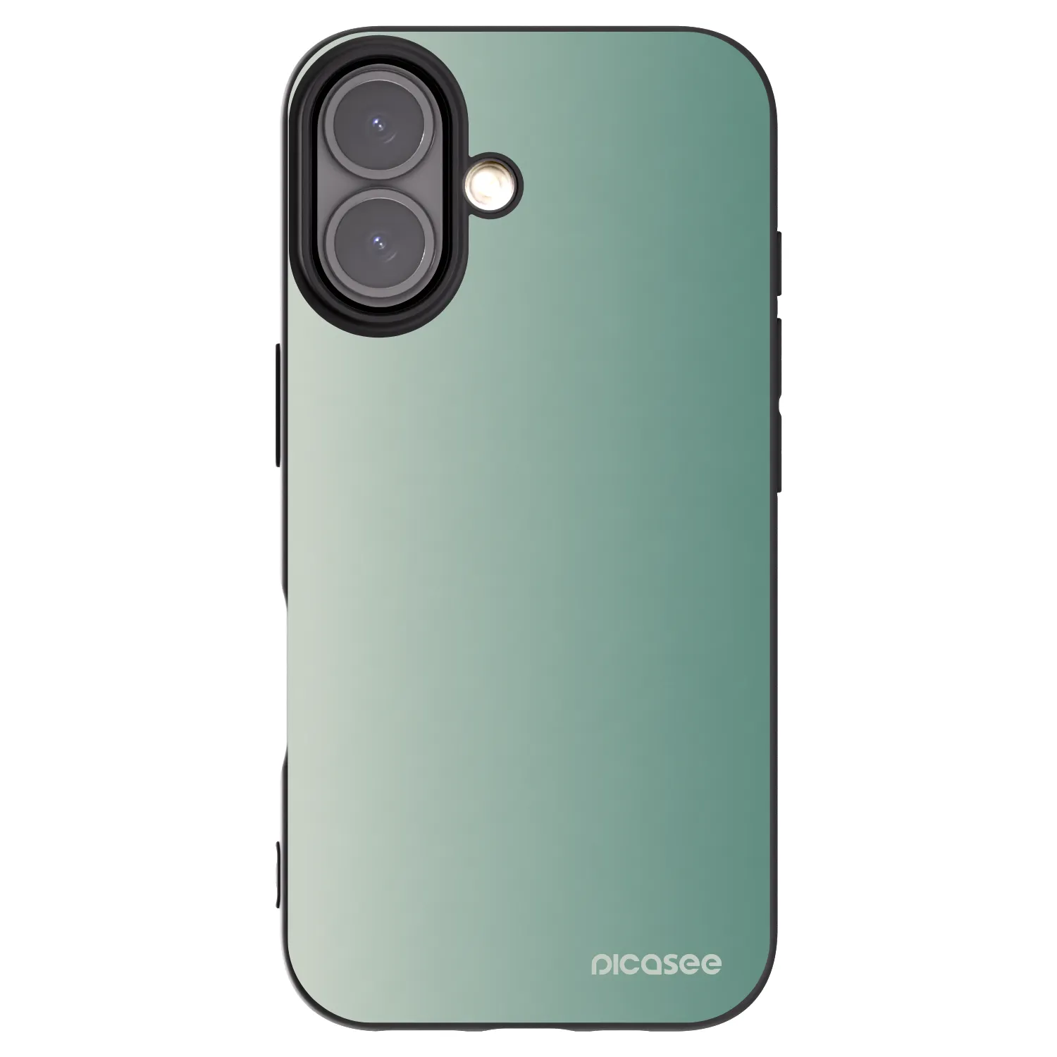 Picasee Μαύρη θήκη σιλικόνης για Apple iPhone 16 - Misty Sage