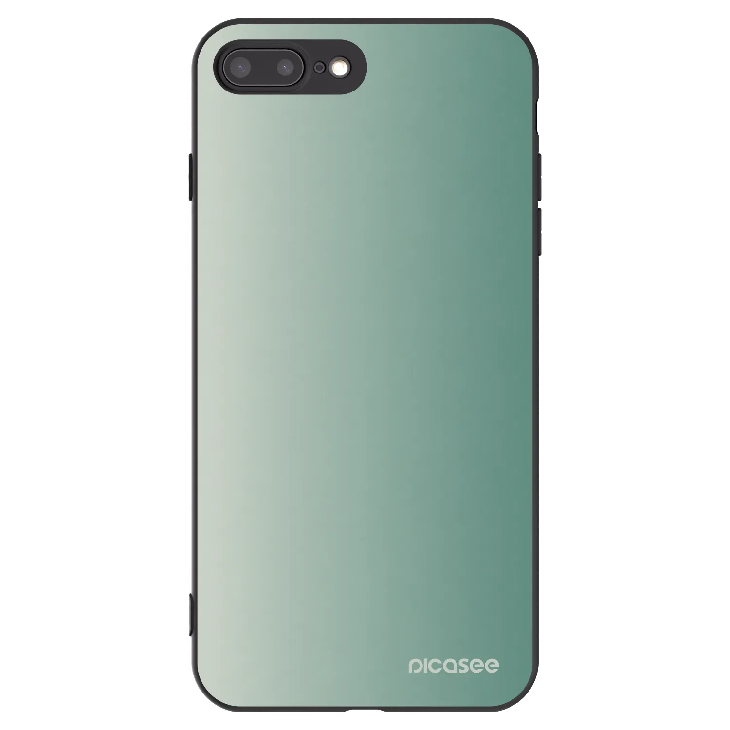 Picasee Μαύρη θήκη σιλικόνης για Apple iPhone 8 Plus - Misty Sage