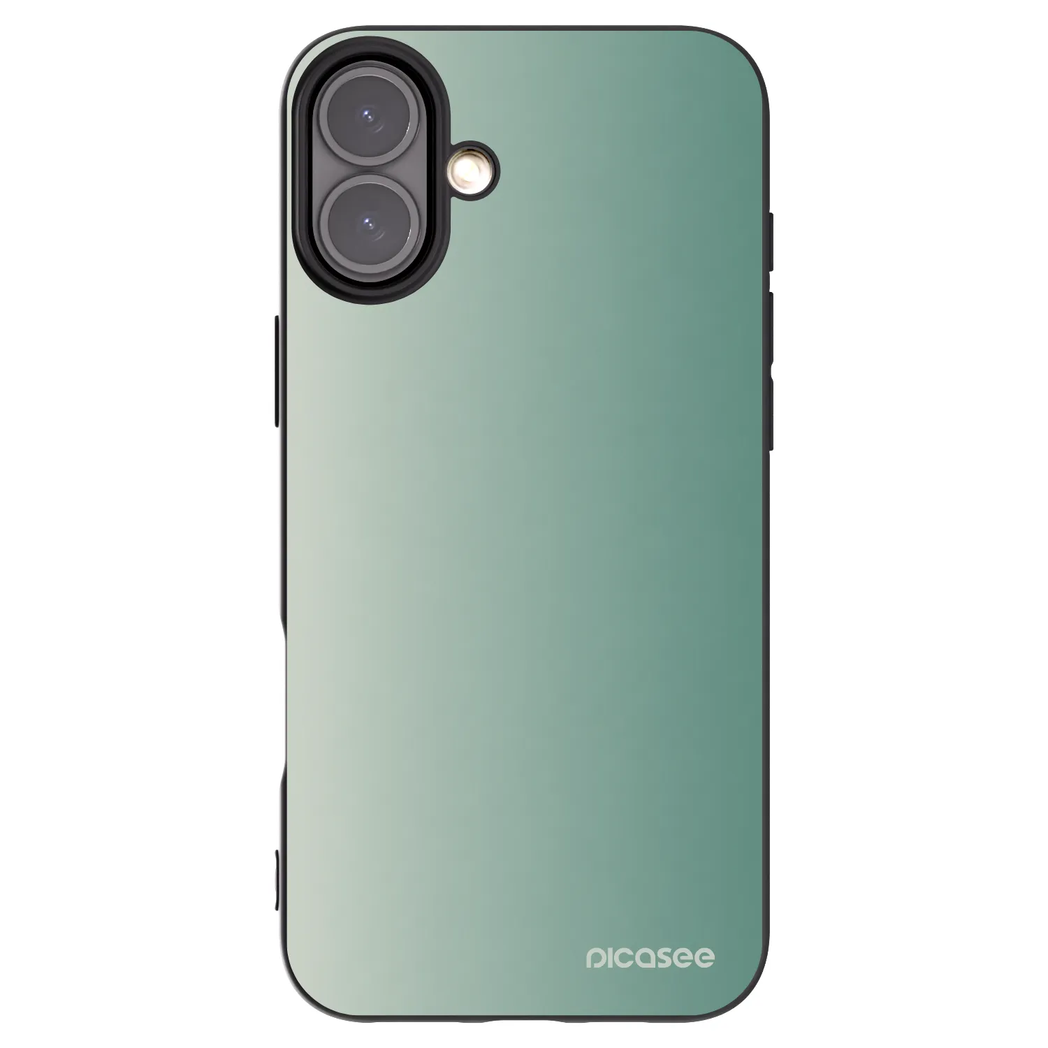 Picasee Μαύρη θήκη σιλικόνης για Apple iPhone 16 Plus - Misty Sage