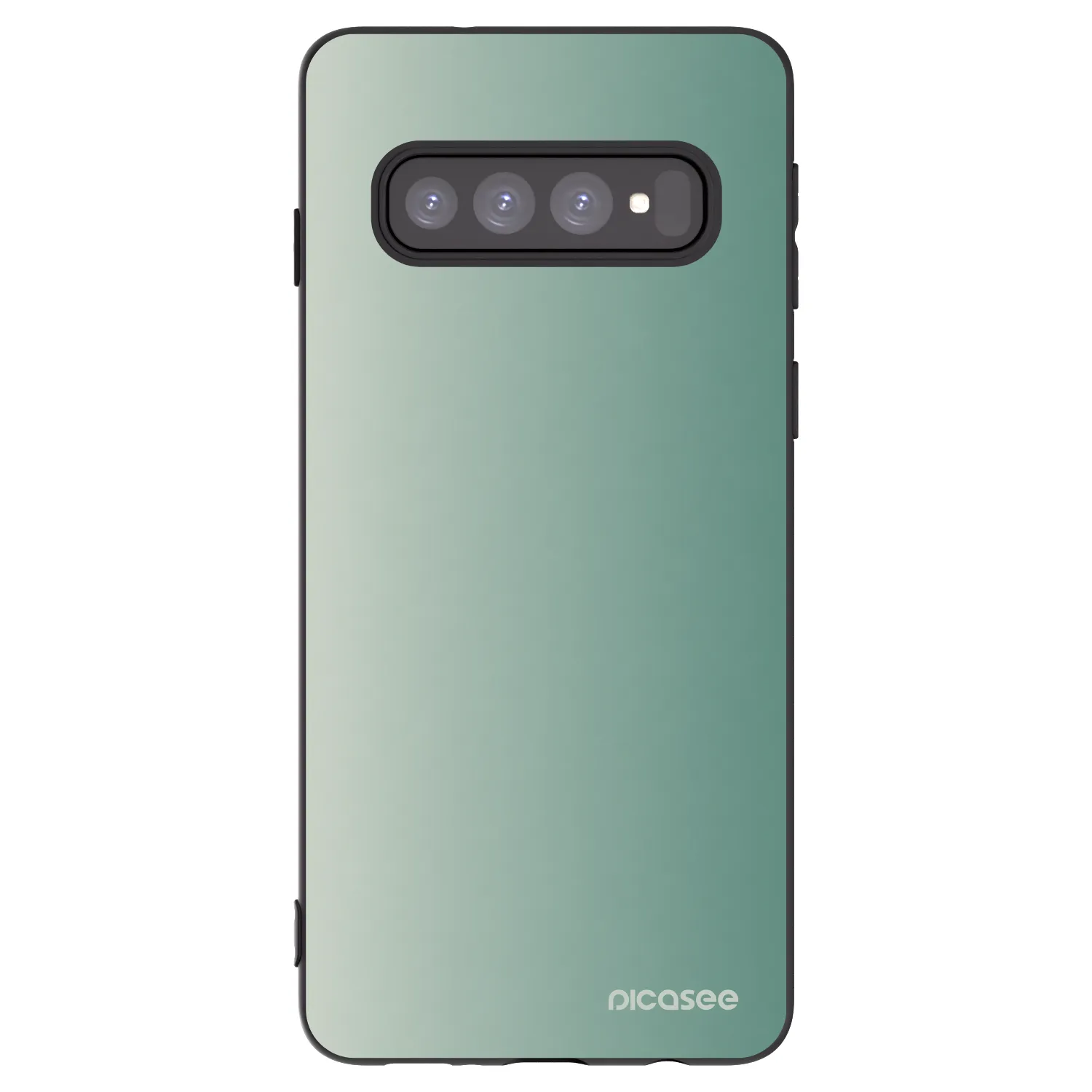 Picasee Μαύρη θήκη σιλικόνης για Samsung Galaxy S10 G973 - Misty Sage