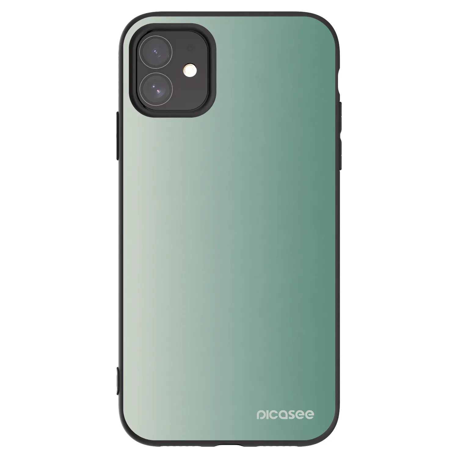 Picasee Μαύρη θήκη σιλικόνης για Apple iPhone 11 - Misty Sage