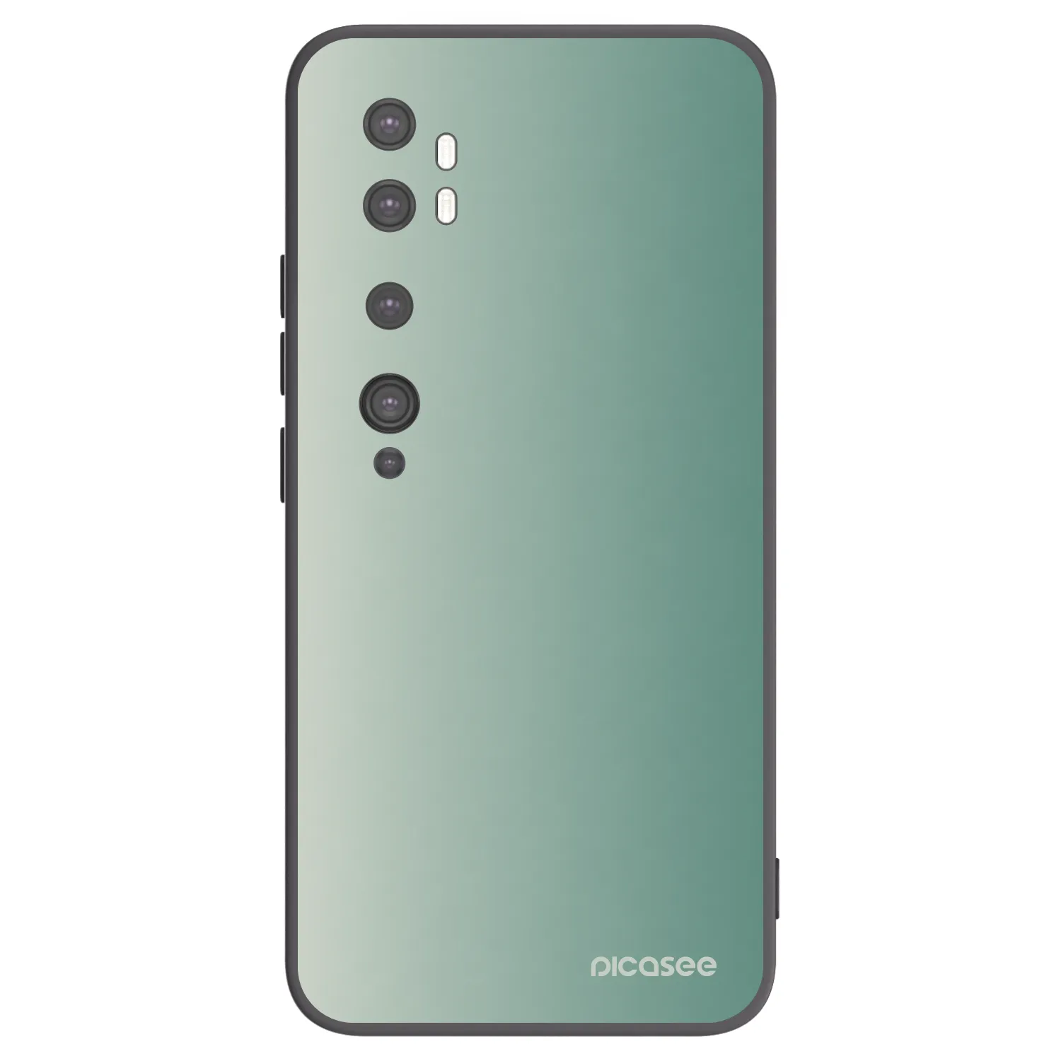 Picasee Μαύρη θήκη σιλικόνης για Xiaomi Mi Note 10 (Pro) - Misty Sage