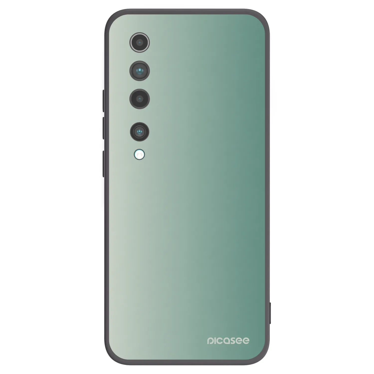 Picasee Μαύρη θήκη σιλικόνης για Xiaomi Mi 10 - Misty Sage