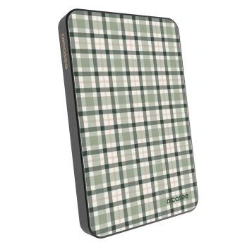 Powerbank με MagSafe 5 000 mAh Γκρί - Sage Tartan