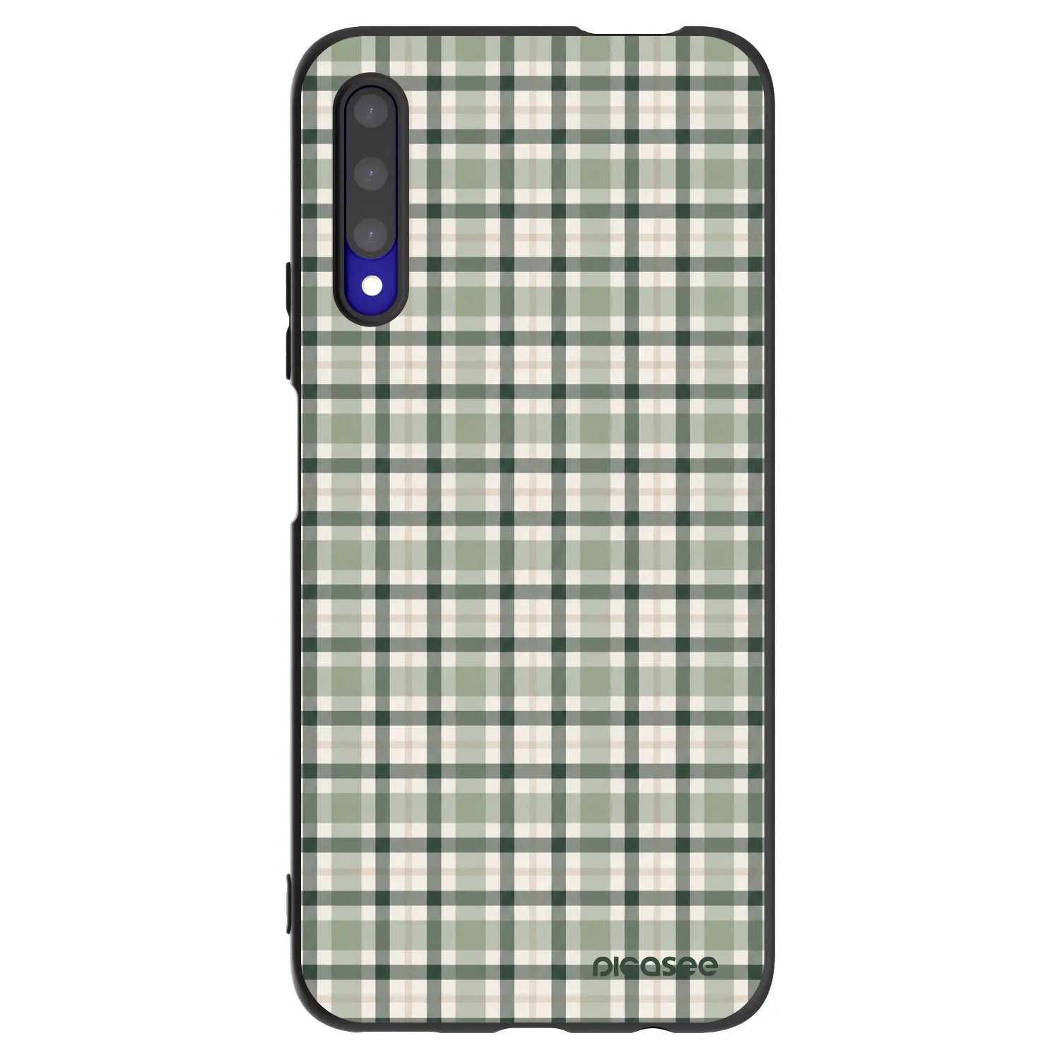 Picasee Μαύρη θήκη σιλικόνης για Honor 9X Pro - Sage Tartan