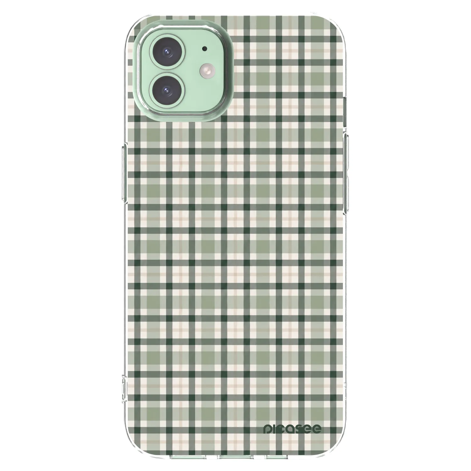 Picasee διαφανής θήκη σιλικόνης Apple iPhone 12 - Sage Tartan