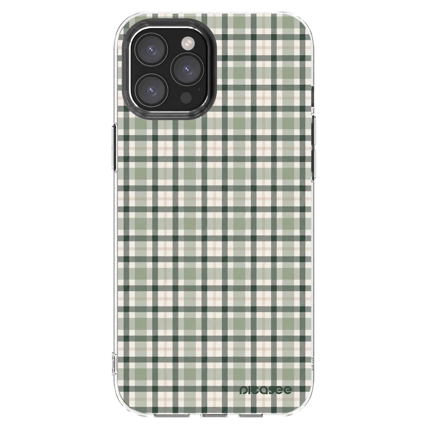 Picasee διαφανής θήκη σιλικόνης Apple iPhone 12 Pro Max - Sage Tartan