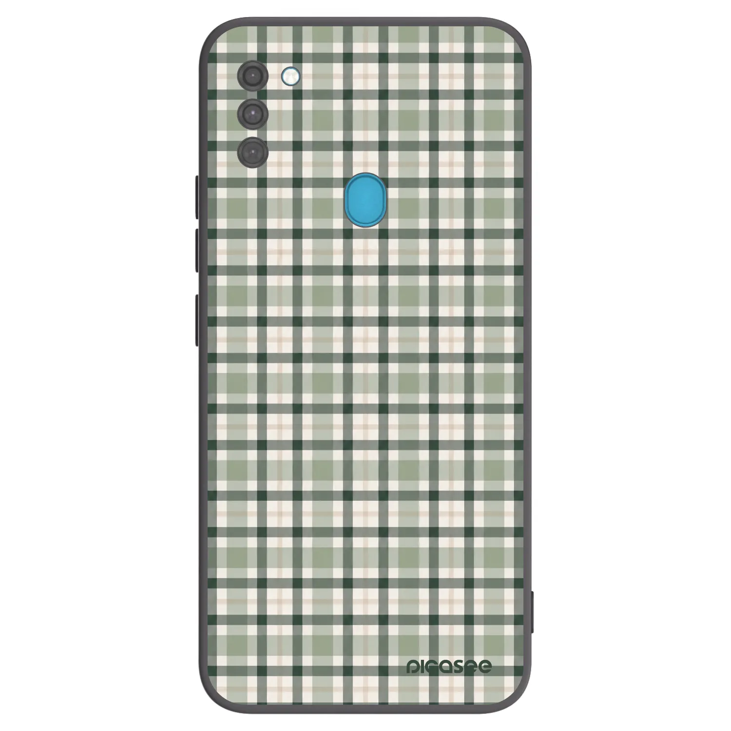 Picasee Μαύρη θήκη σιλικόνης για Samsung Galaxy M11 - Sage Tartan