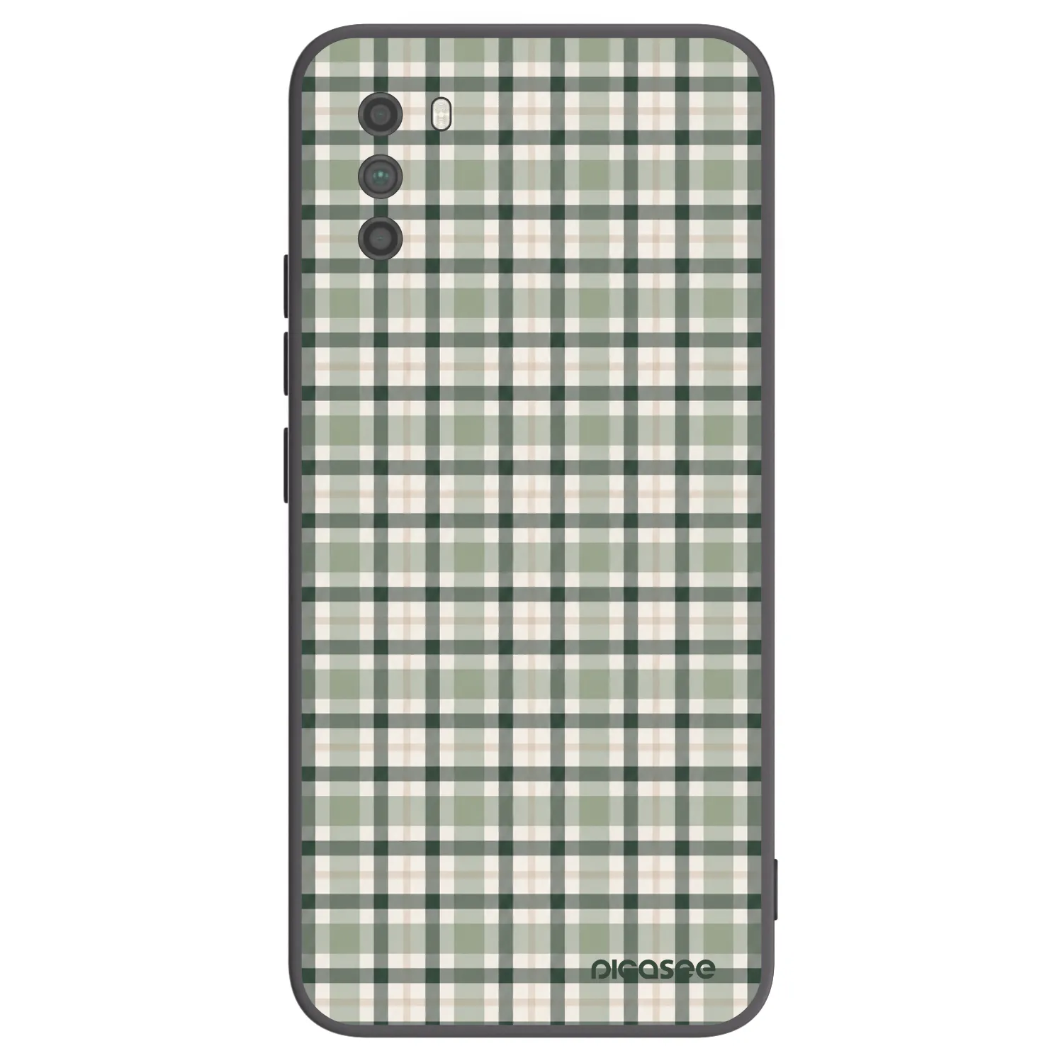 Picasee Μαύρη θήκη σιλικόνης για Xiaomi Poco M3 - Sage Tartan