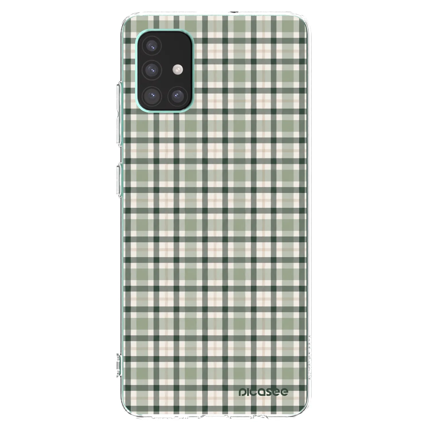 Picasee διαφανής θήκη σιλικόνης Samsung Galaxy M51 M515F - Sage Tartan
