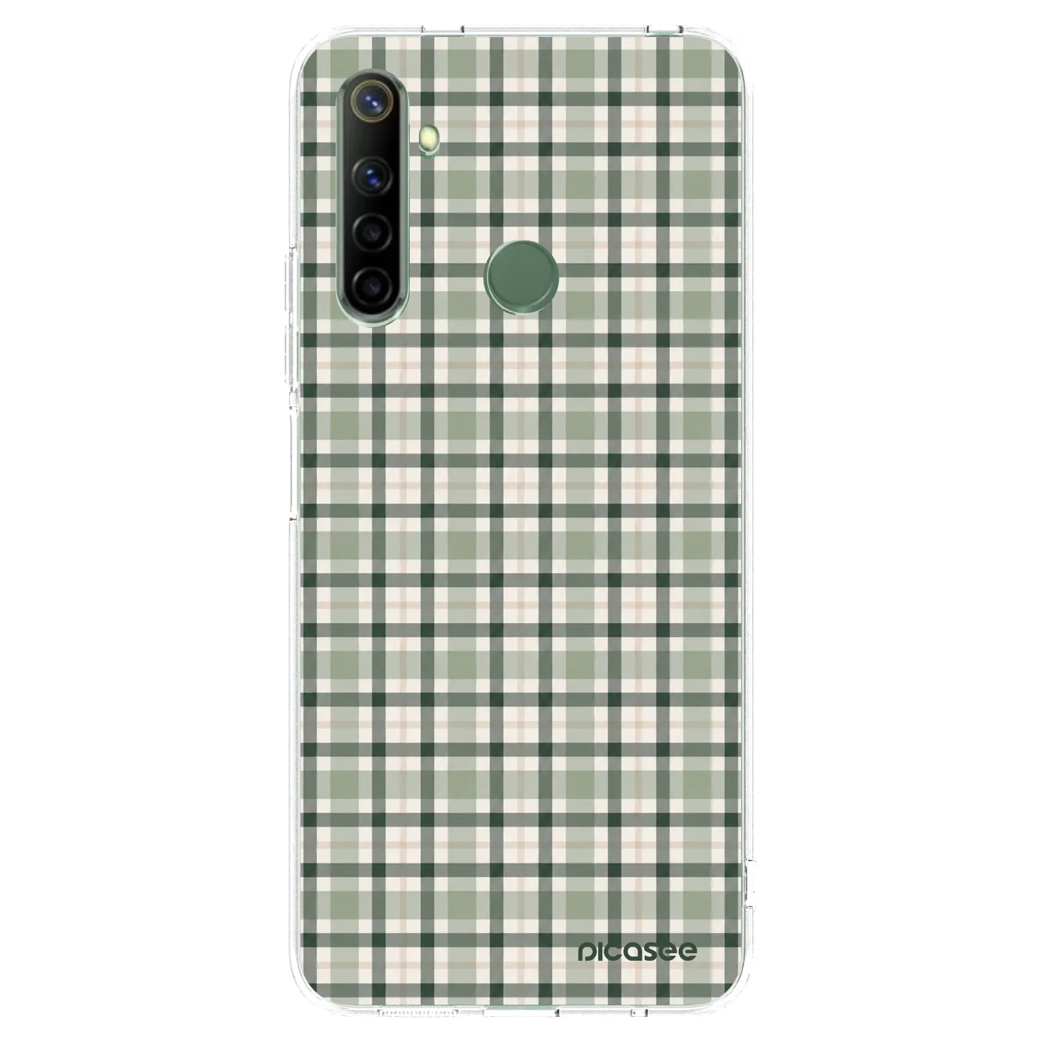 Picasee διαφανής θήκη σιλικόνης Realme 6i - Sage Tartan