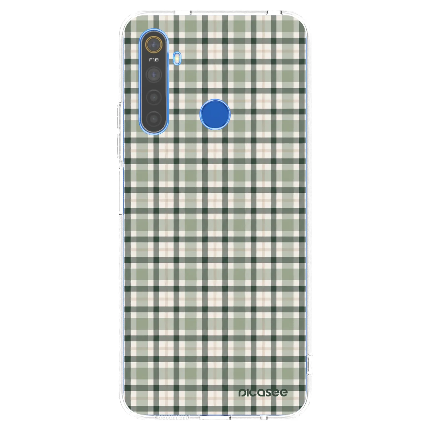 Picasee διαφανής θήκη σιλικόνης Realme 5 - Sage Tartan