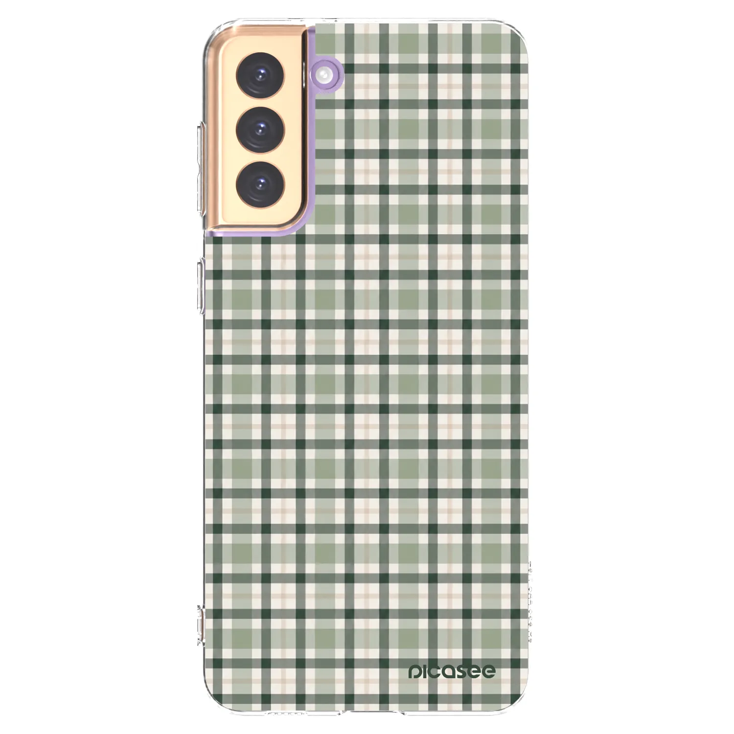 Picasee διαφανής θήκη σιλικόνης Samsung Galaxy S21+ 5G G996F - Sage Tartan