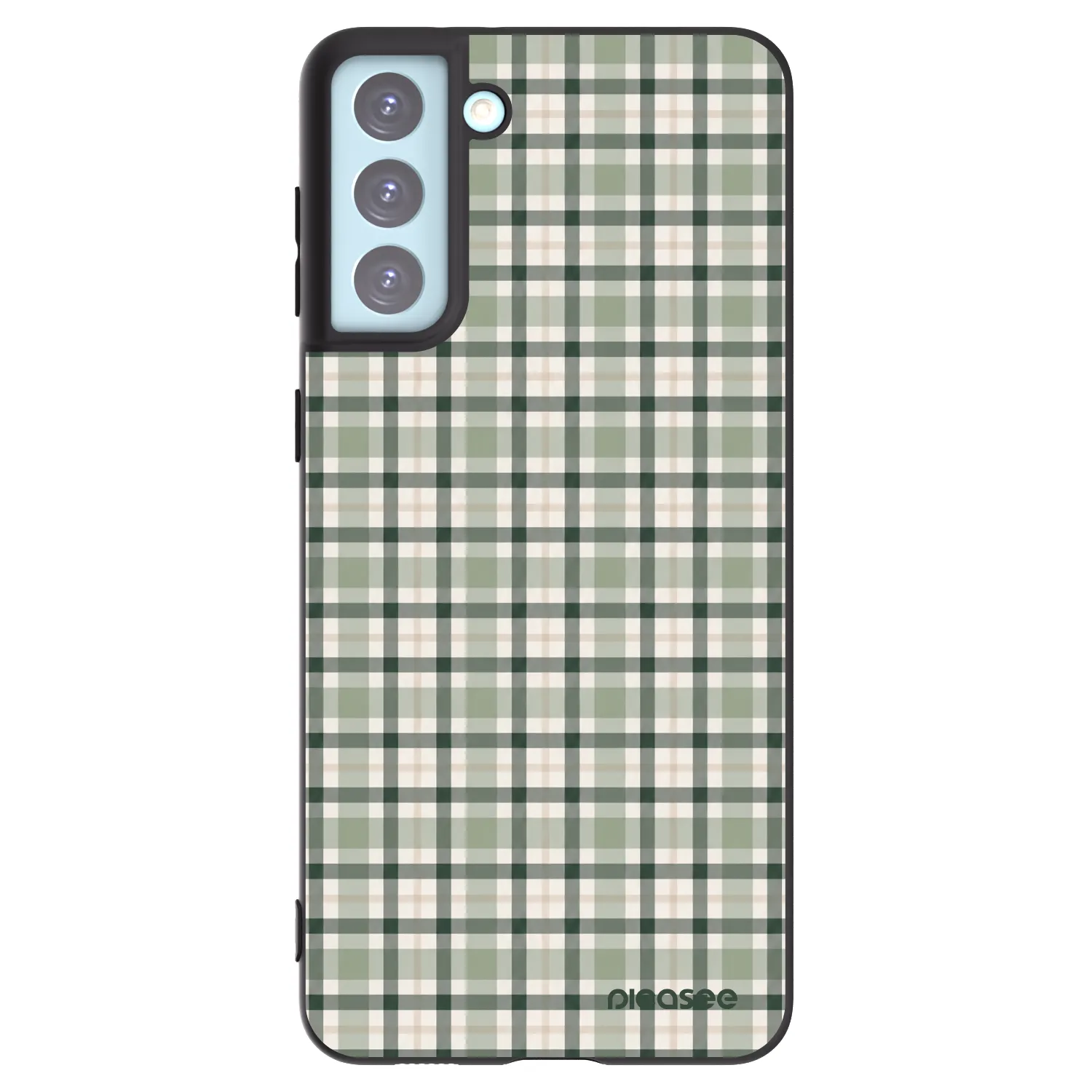 Picasee Μαύρη θήκη σιλικόνης για Samsung Galaxy S21+ 5G G996F - Sage Tartan