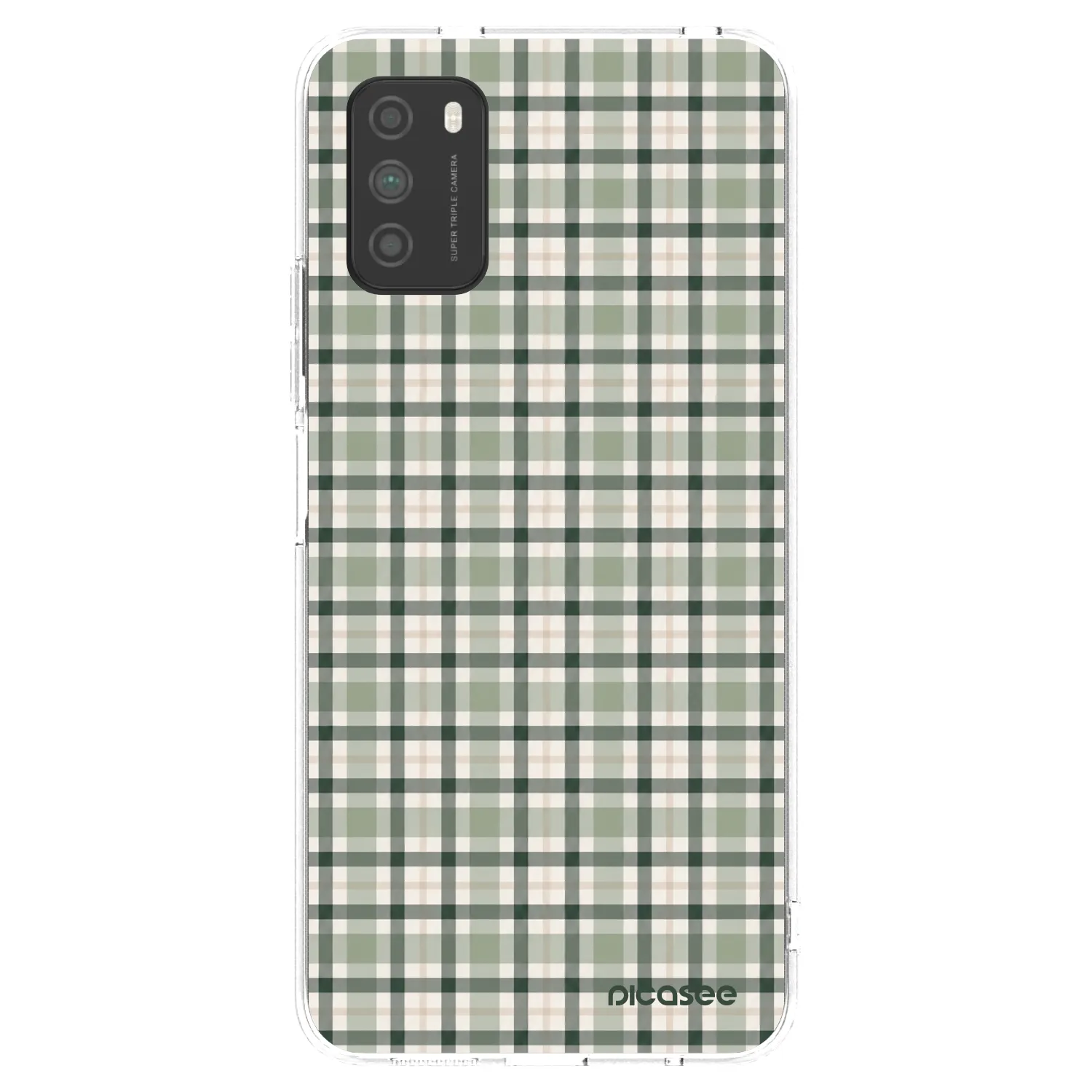 Picasee διαφανής θήκη σιλικόνης Xiaomi Poco M3 - Sage Tartan