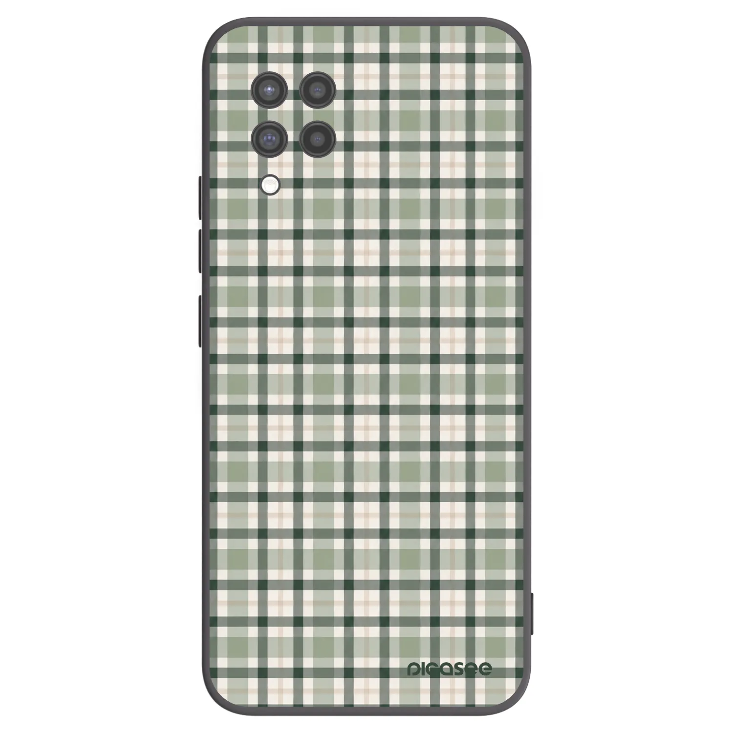 Picasee Μαύρη θήκη σιλικόνης για Samsung Galaxy A42 A426B - Sage Tartan