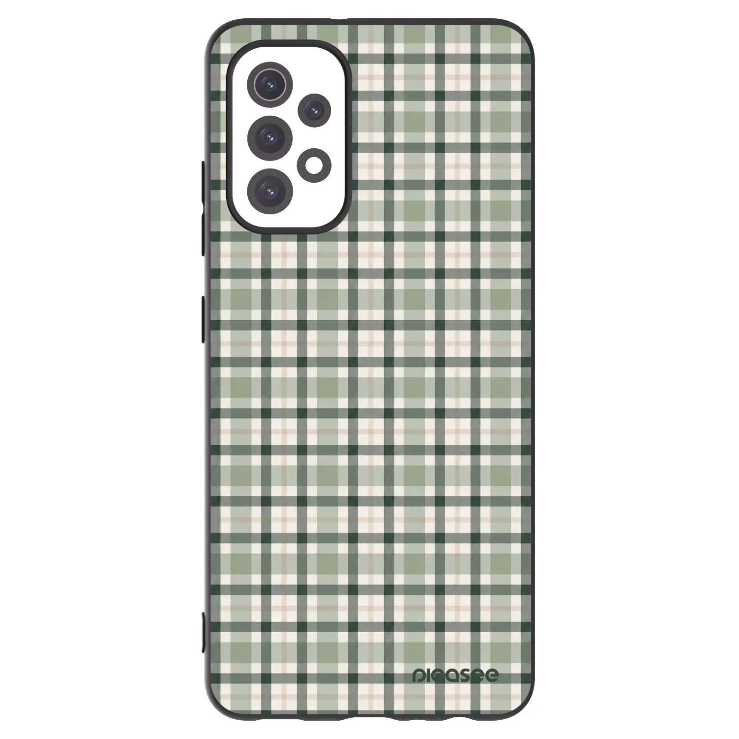 Picasee Μαύρη θήκη σιλικόνης για Samsung Galaxy A32 5G A326B - Sage Tartan