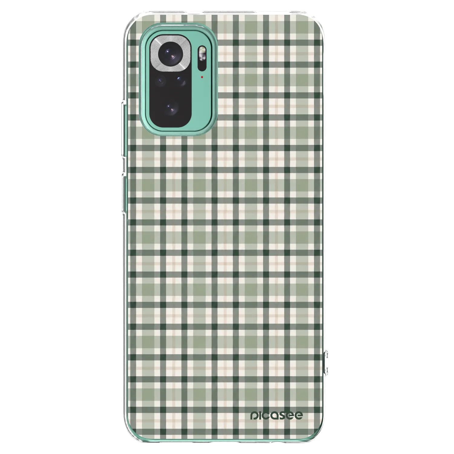 Picasee διαφανής θήκη σιλικόνης Xiaomi Redmi Note 10 Pro - Sage Tartan