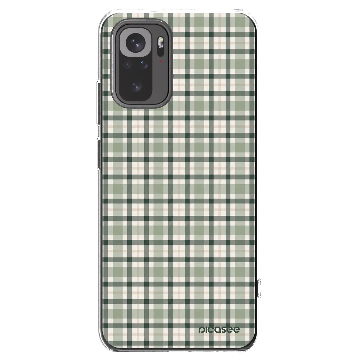 Picasee διαφανής θήκη σιλικόνης Xiaomi Redmi Note 10S - Sage Tartan