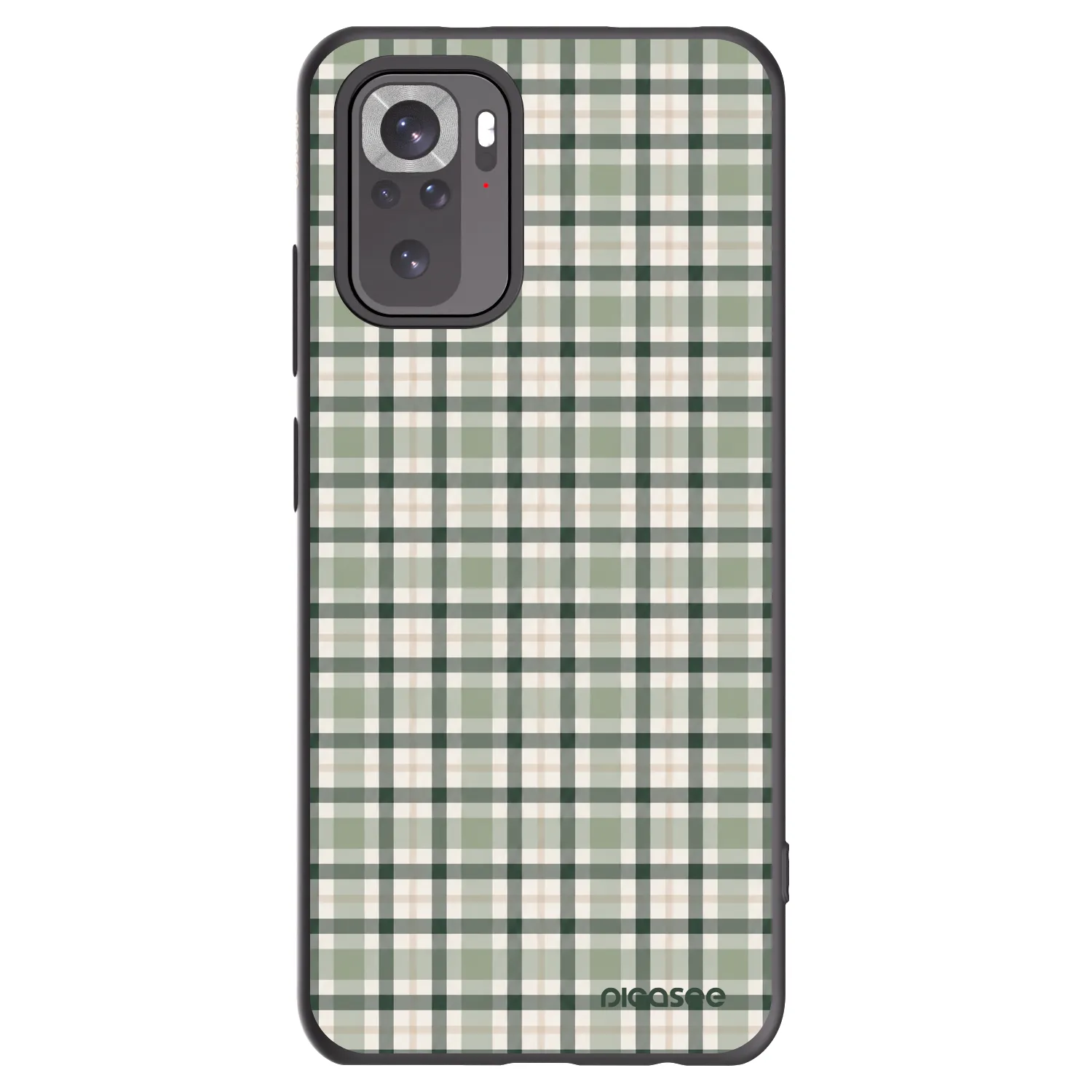 Picasee Μαύρη θήκη σιλικόνης για Xiaomi Redmi Note 10S - Sage Tartan