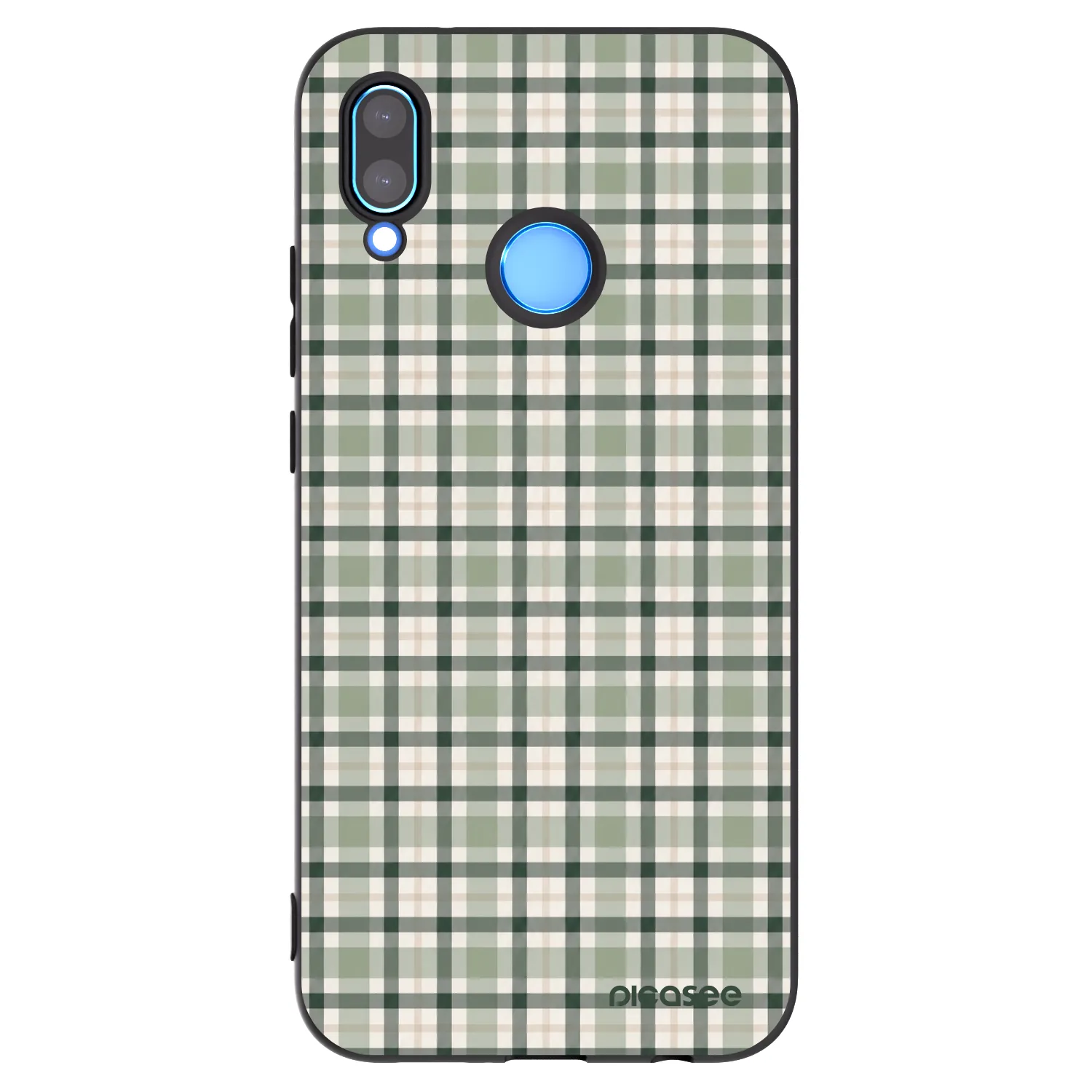 Picasee Μαύρη θήκη σιλικόνης για Huawei P20 Lite - Sage Tartan