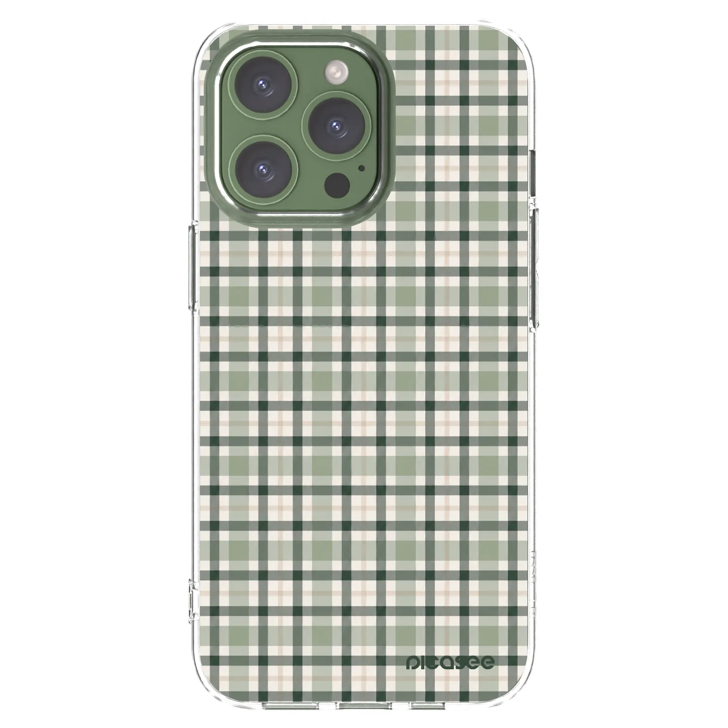 Picasee διαφανής θήκη σιλικόνης Apple iPhone 13 Pro - Sage Tartan