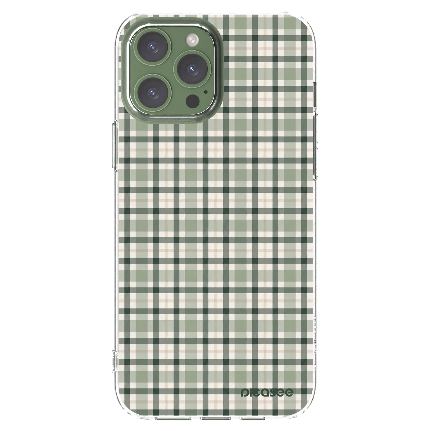 Picasee διαφανής θήκη σιλικόνης Apple iPhone 13 Pro Max - Sage Tartan