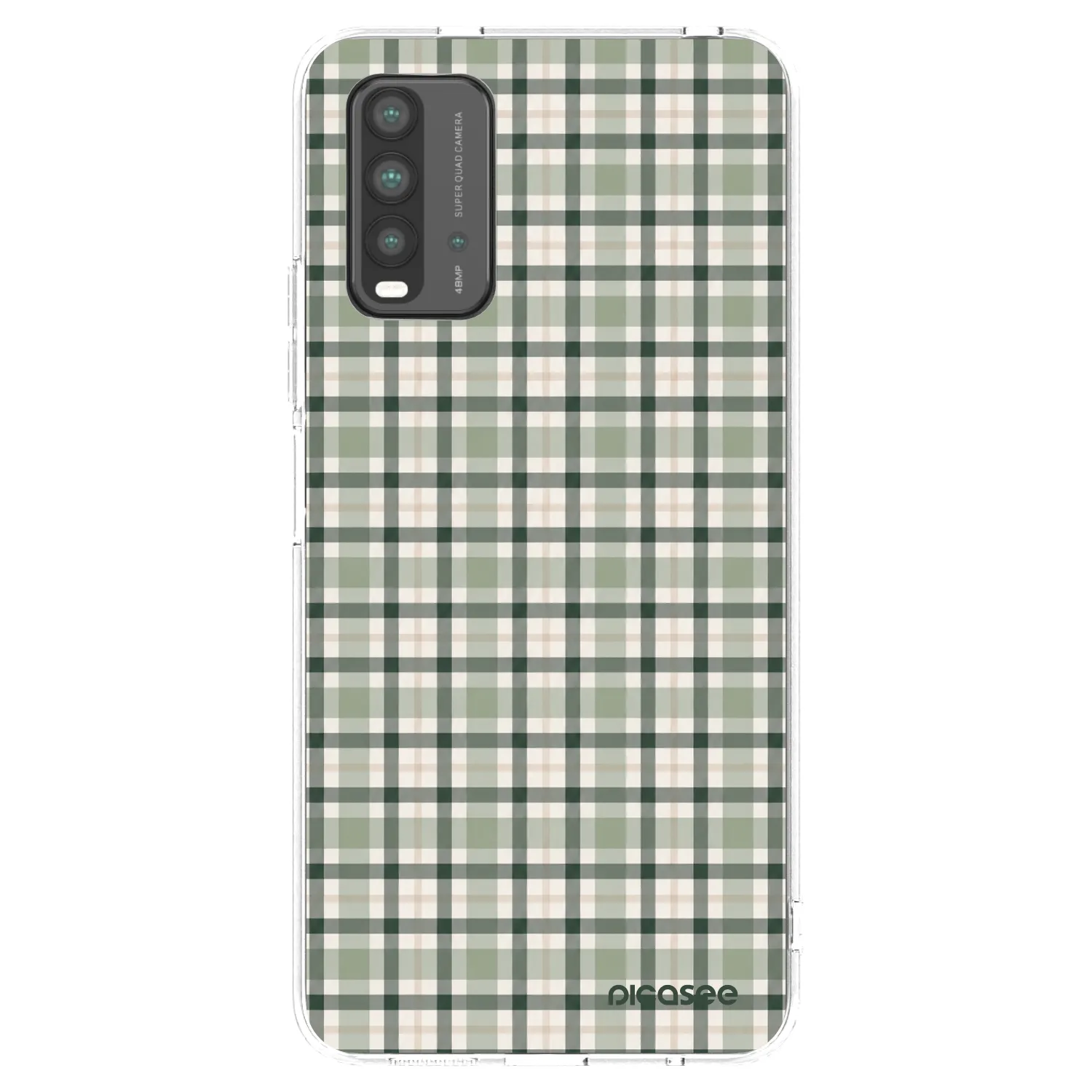 Picasee Μαύρη θήκη σιλικόνης για Xiaomi Redmi 9T - Sage Tartan