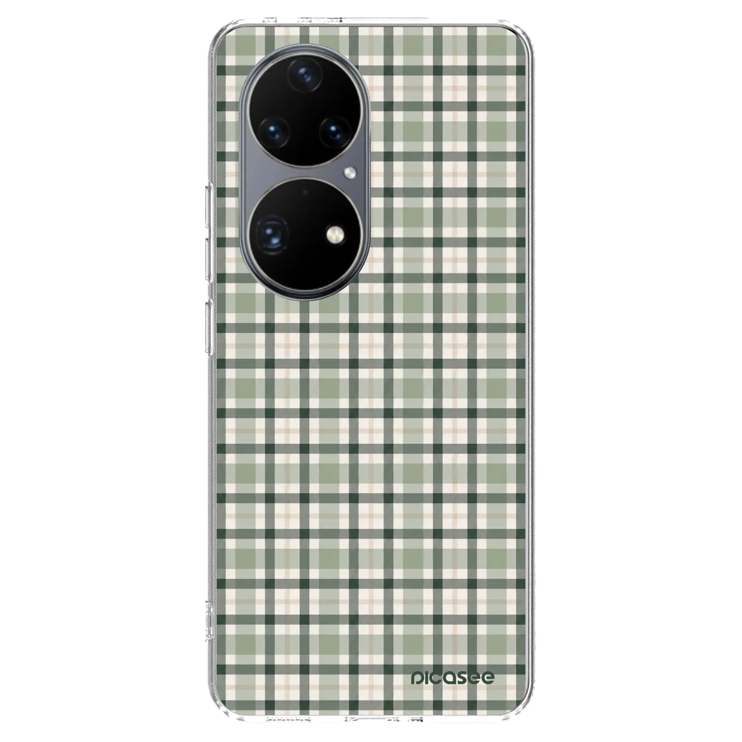 Picasee διαφανής θήκη σιλικόνης Huawei P50 - Sage Tartan