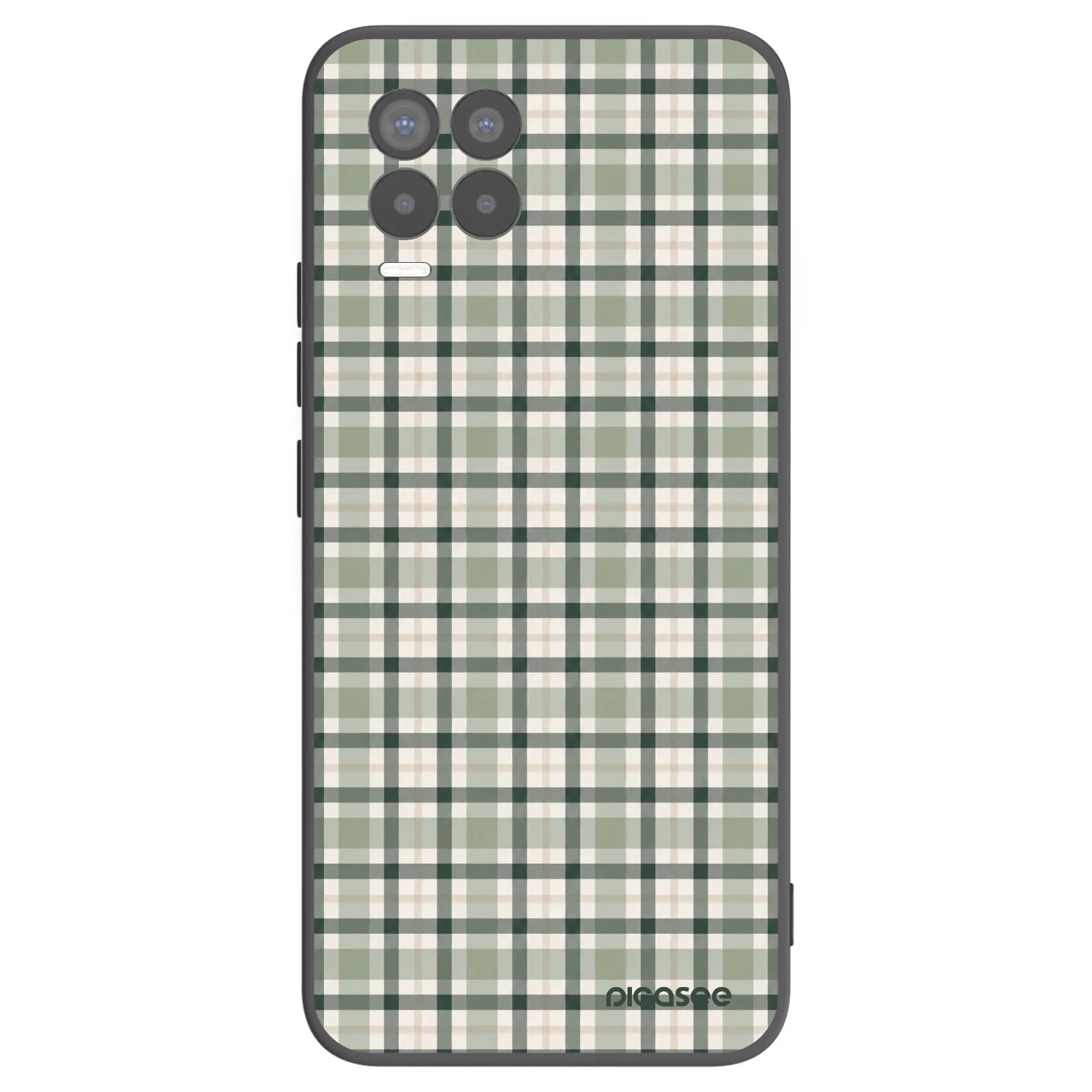 Picasee Μαύρη θήκη σιλικόνης για Realme 8 4G - Sage Tartan
