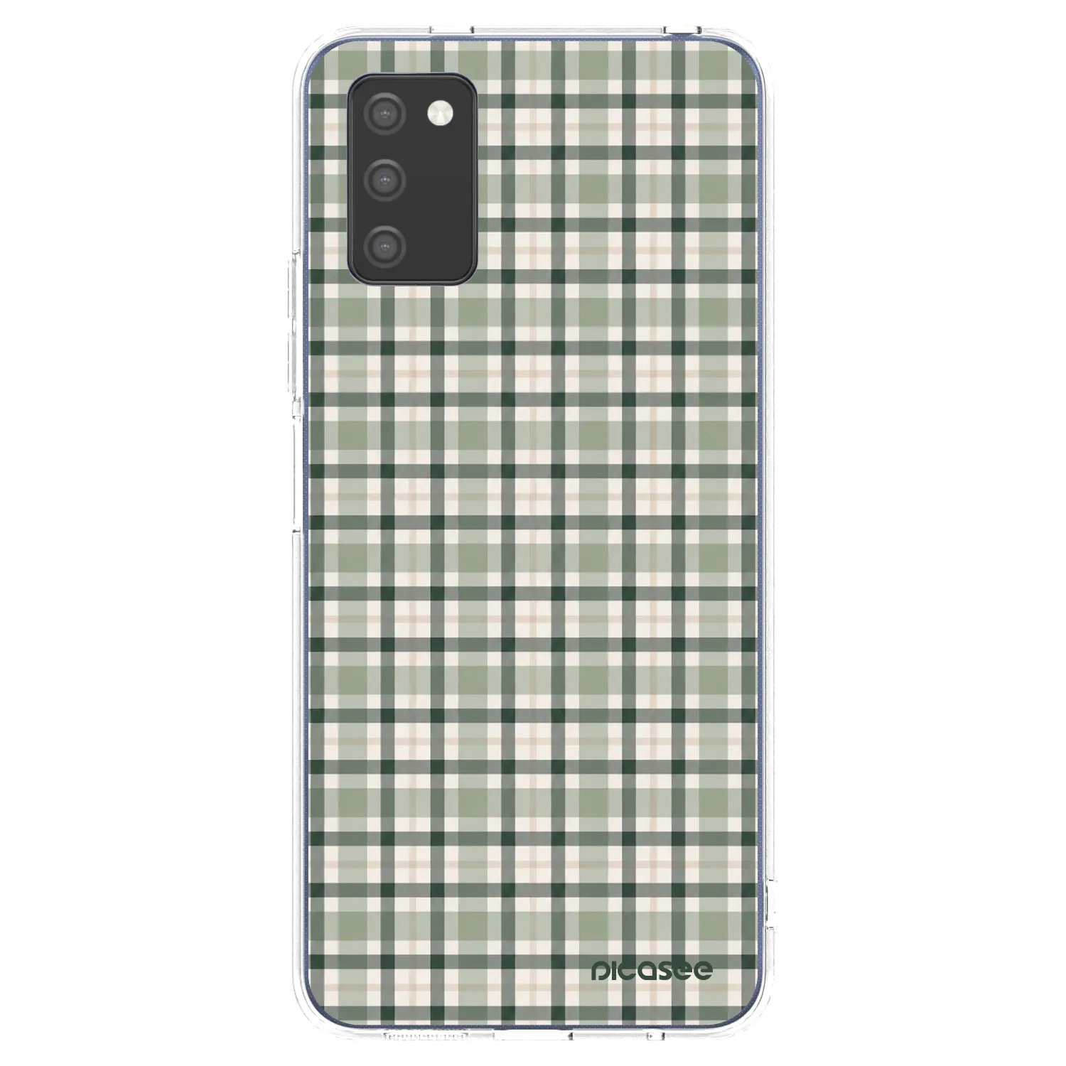 Picasee διαφανής θήκη σιλικόνης Samsung Galaxy A02s A025G - Sage Tartan