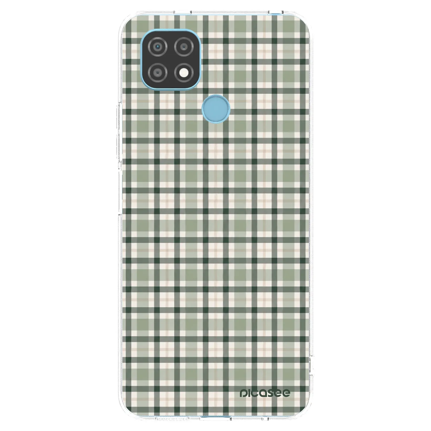 Picasee διαφανής θήκη σιλικόνης Realme C21 - Sage Tartan