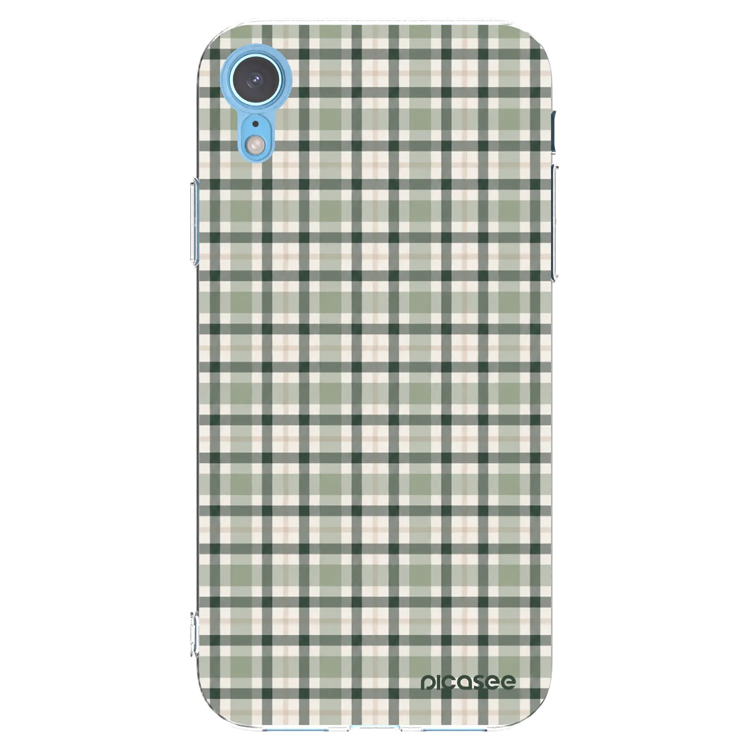 Picasee διαφανής θήκη σιλικόνης Apple iPhone XR - Sage Tartan