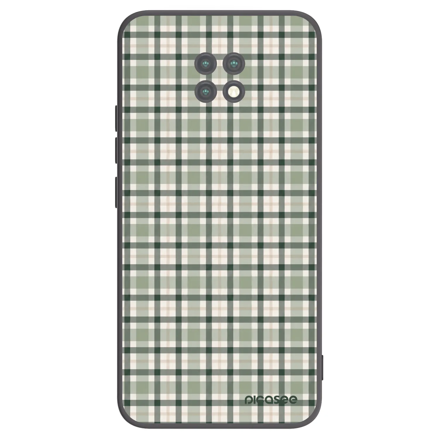 Picasee Μαύρη θήκη σιλικόνης για Xiaomi Redmi Note 9T - Sage Tartan