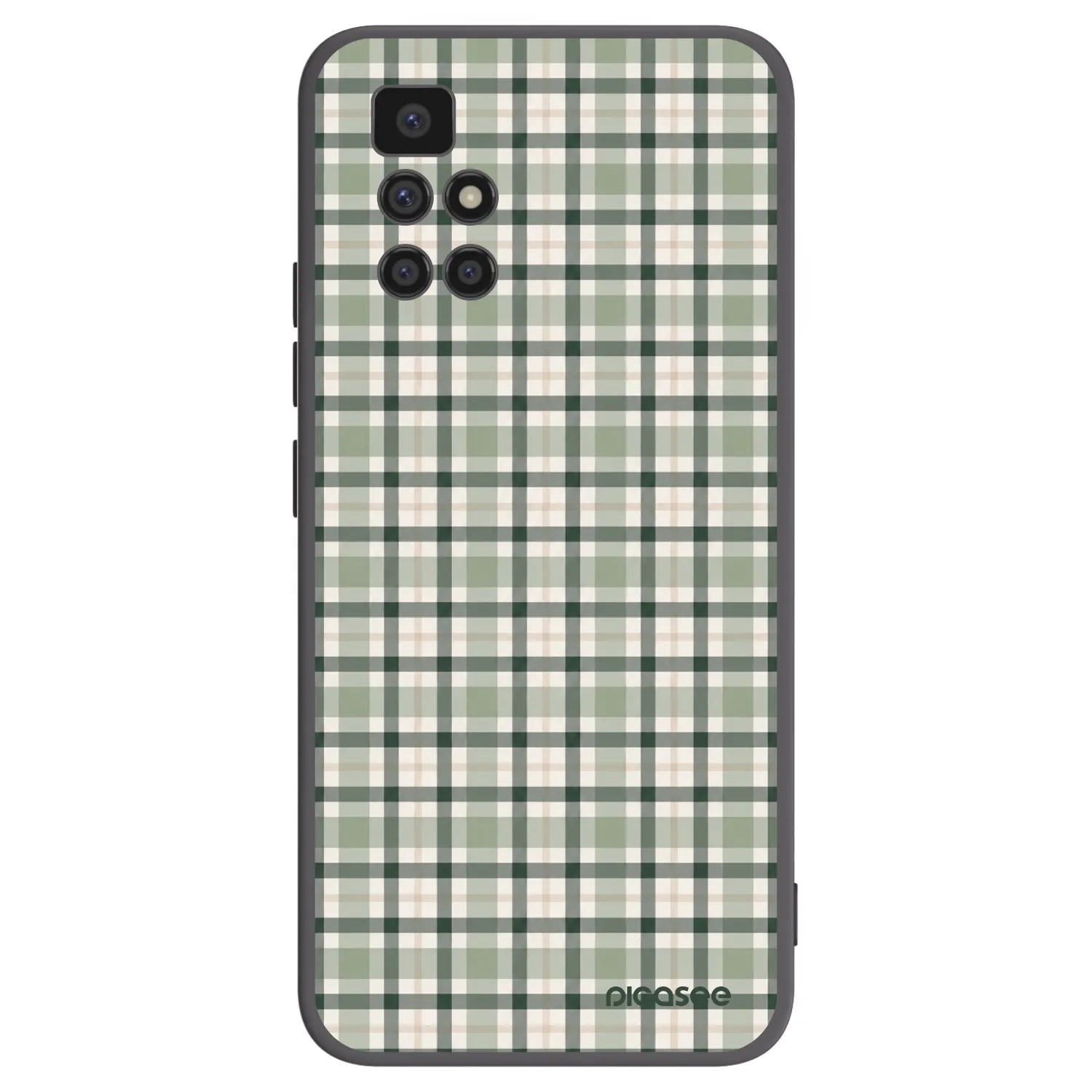 Picasee Μαύρη θήκη σιλικόνης για Xiaomi Redmi 10 - Sage Tartan