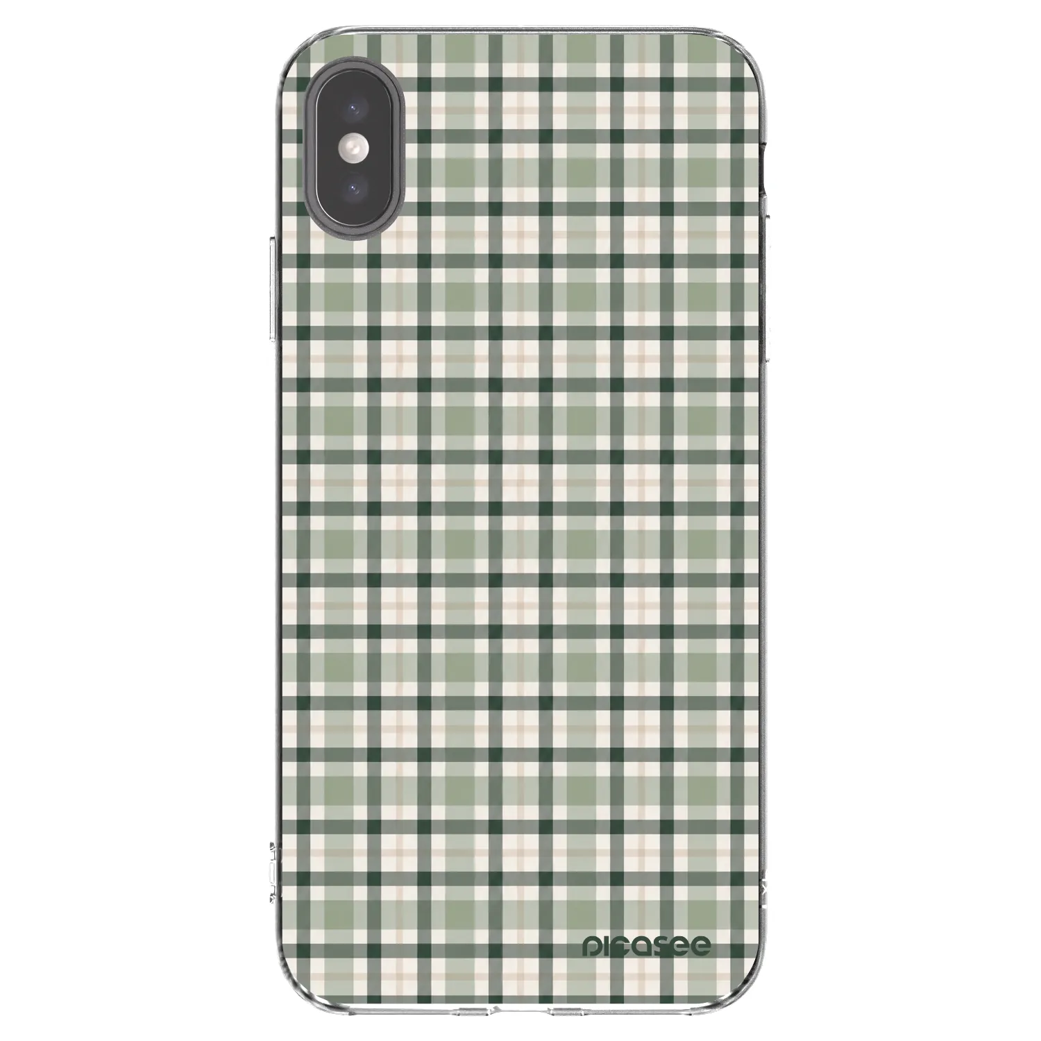 Picasee διαφανής θήκη σιλικόνης Apple iPhone XS Max - Sage Tartan