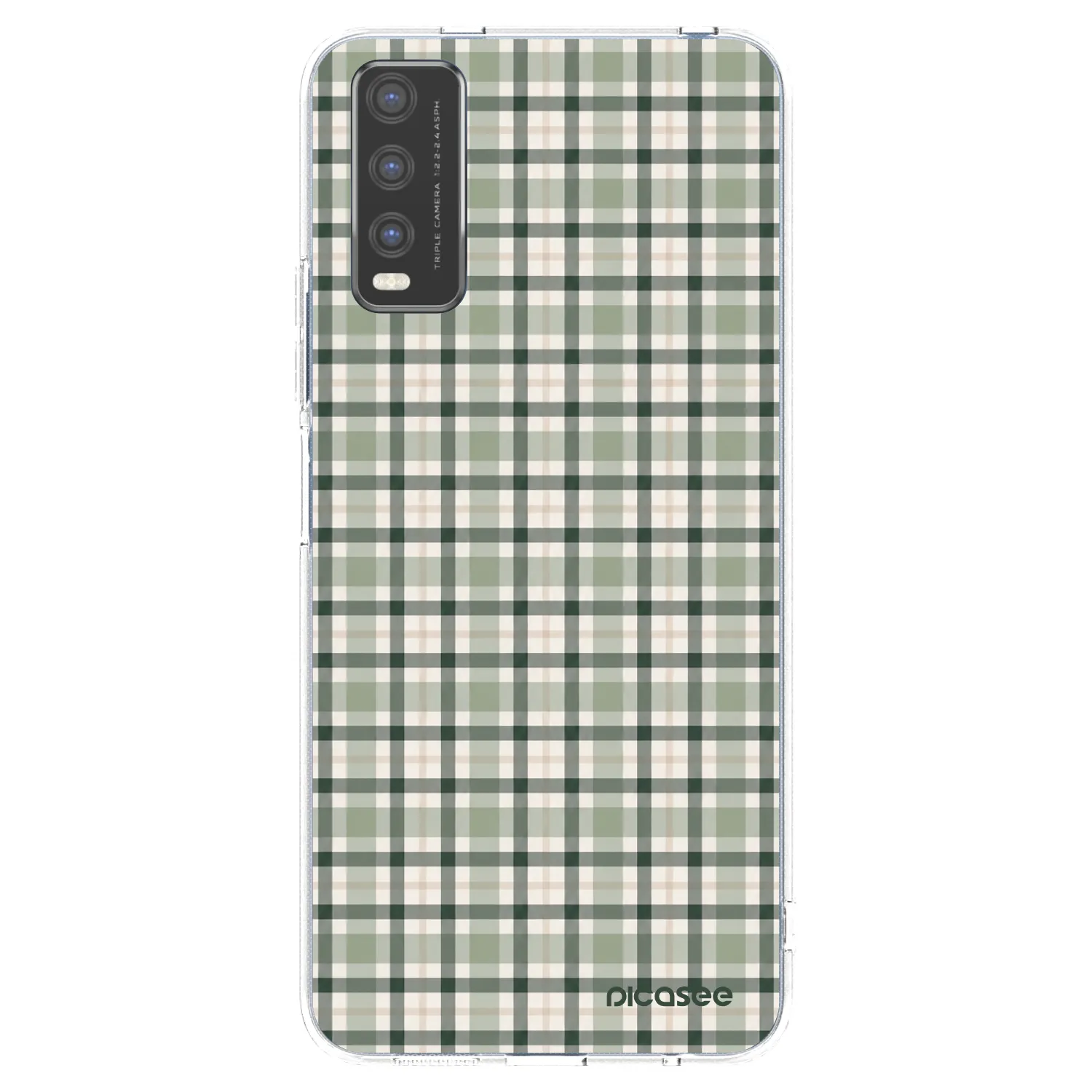 Picasee διαφανής θήκη σιλικόνης Vivo Y20s - Sage Tartan