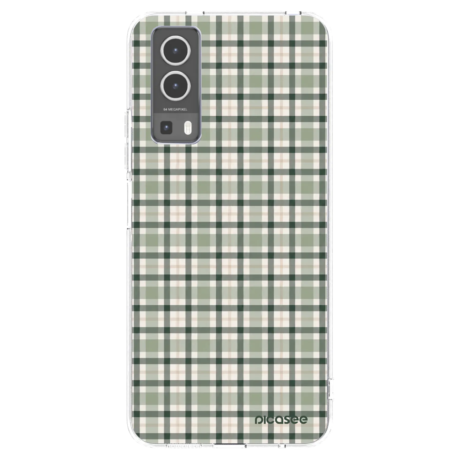 Picasee διαφανής θήκη σιλικόνης Vivo Y72 5G - Sage Tartan