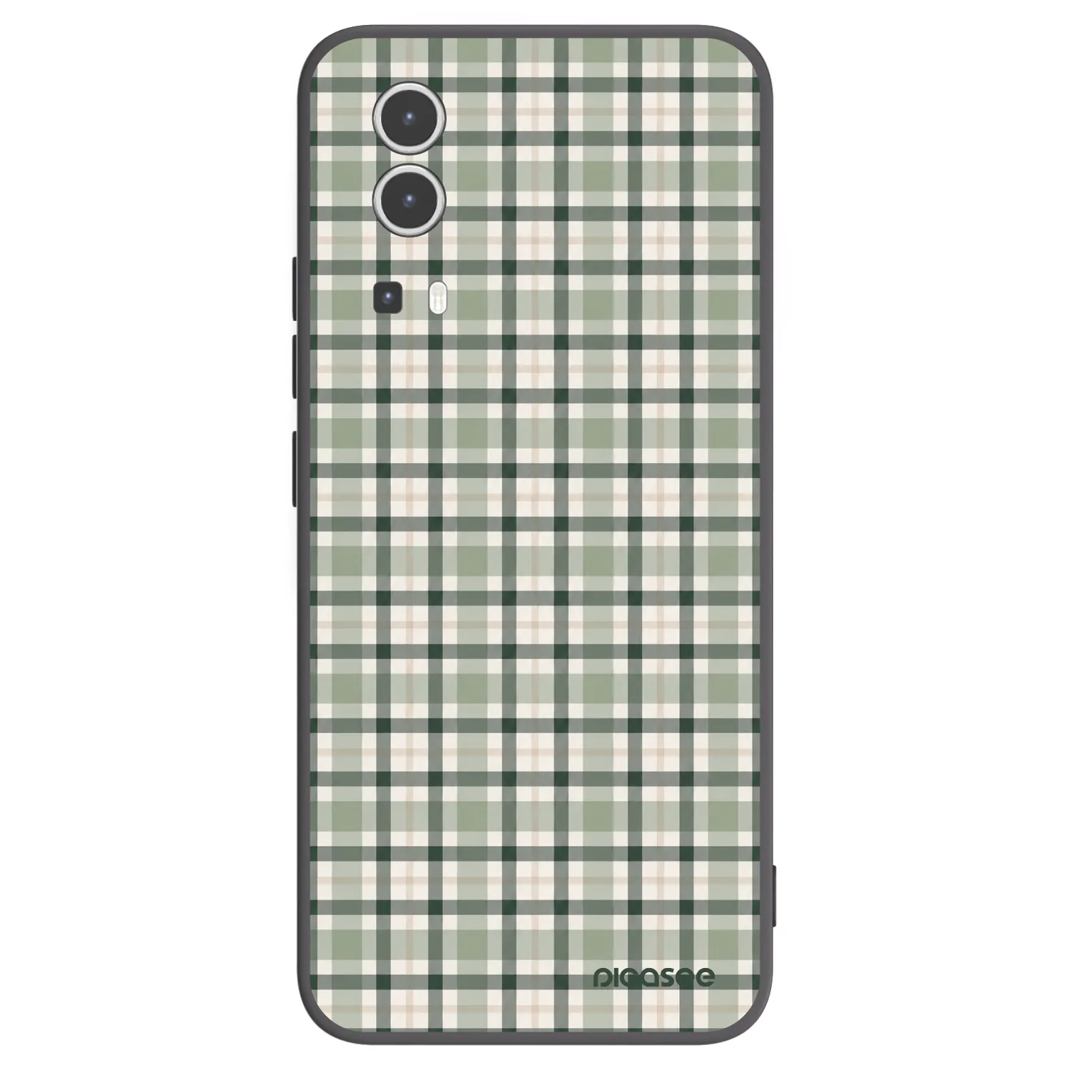Picasee Μαύρη θήκη σιλικόνης για Vivo Y72 5G - Sage Tartan