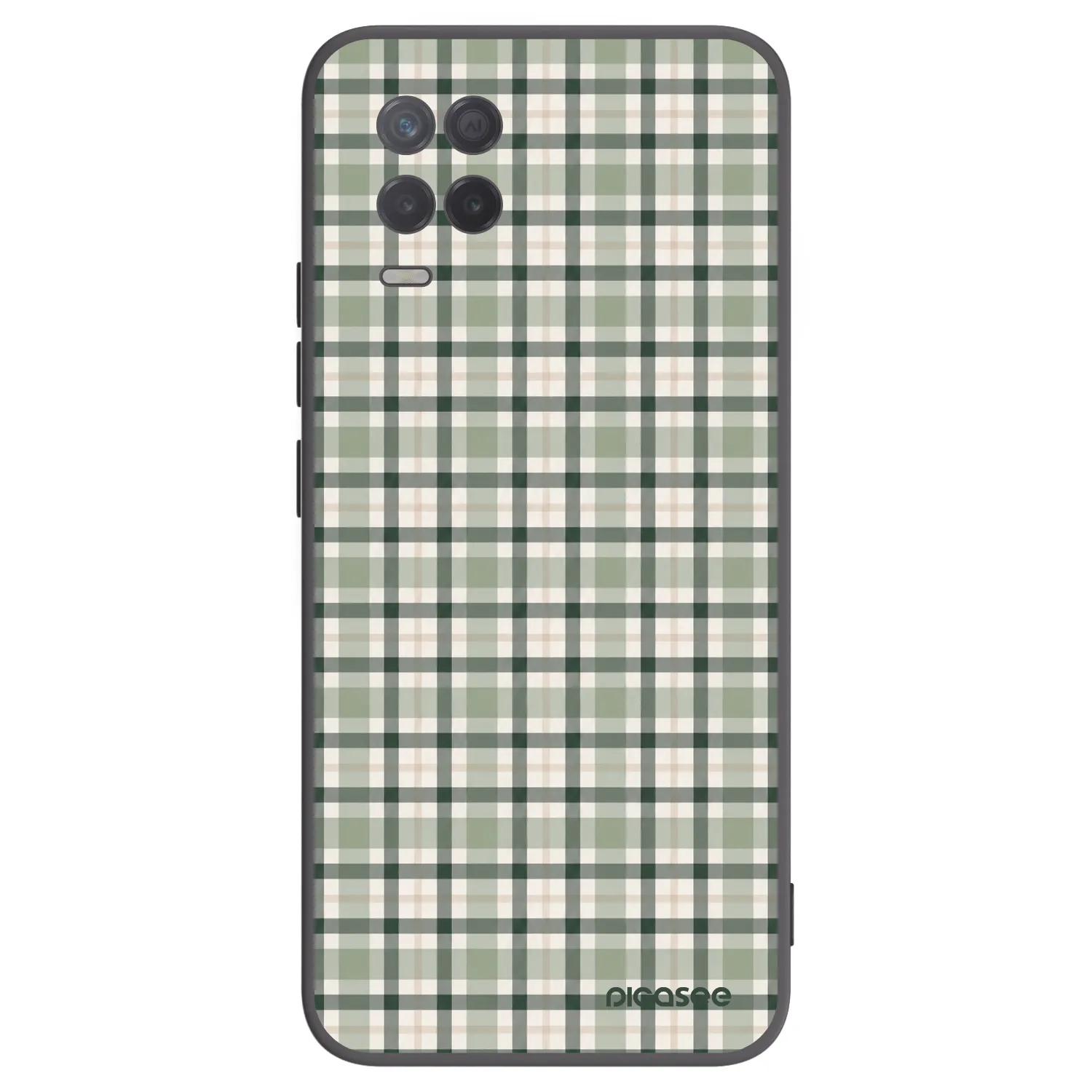 Picasee Μαύρη θήκη σιλικόνης για Realme 8 5G - Sage Tartan