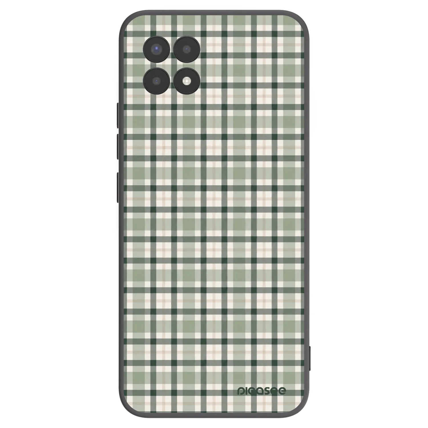 Picasee Μαύρη θήκη σιλικόνης για Realme 8i - Sage Tartan