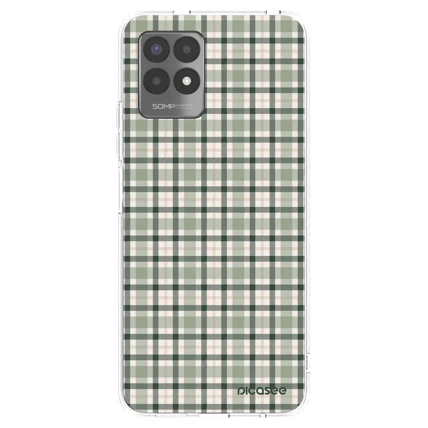 Picasee διαφανής θήκη σιλικόνης Realme 8i - Sage Tartan