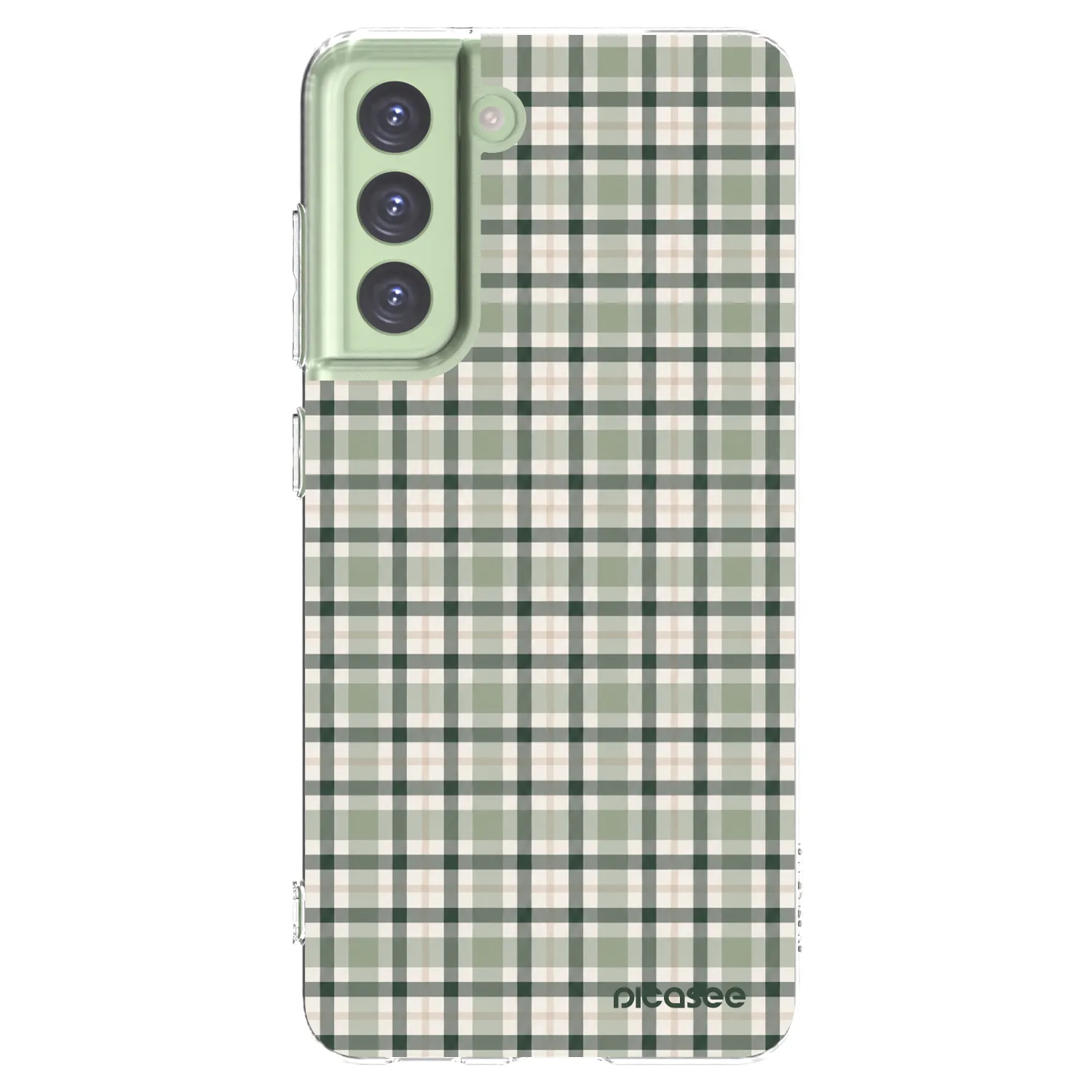 Picasee διαφανής θήκη σιλικόνης Samsung Galaxy S21 FE 5G - Sage Tartan