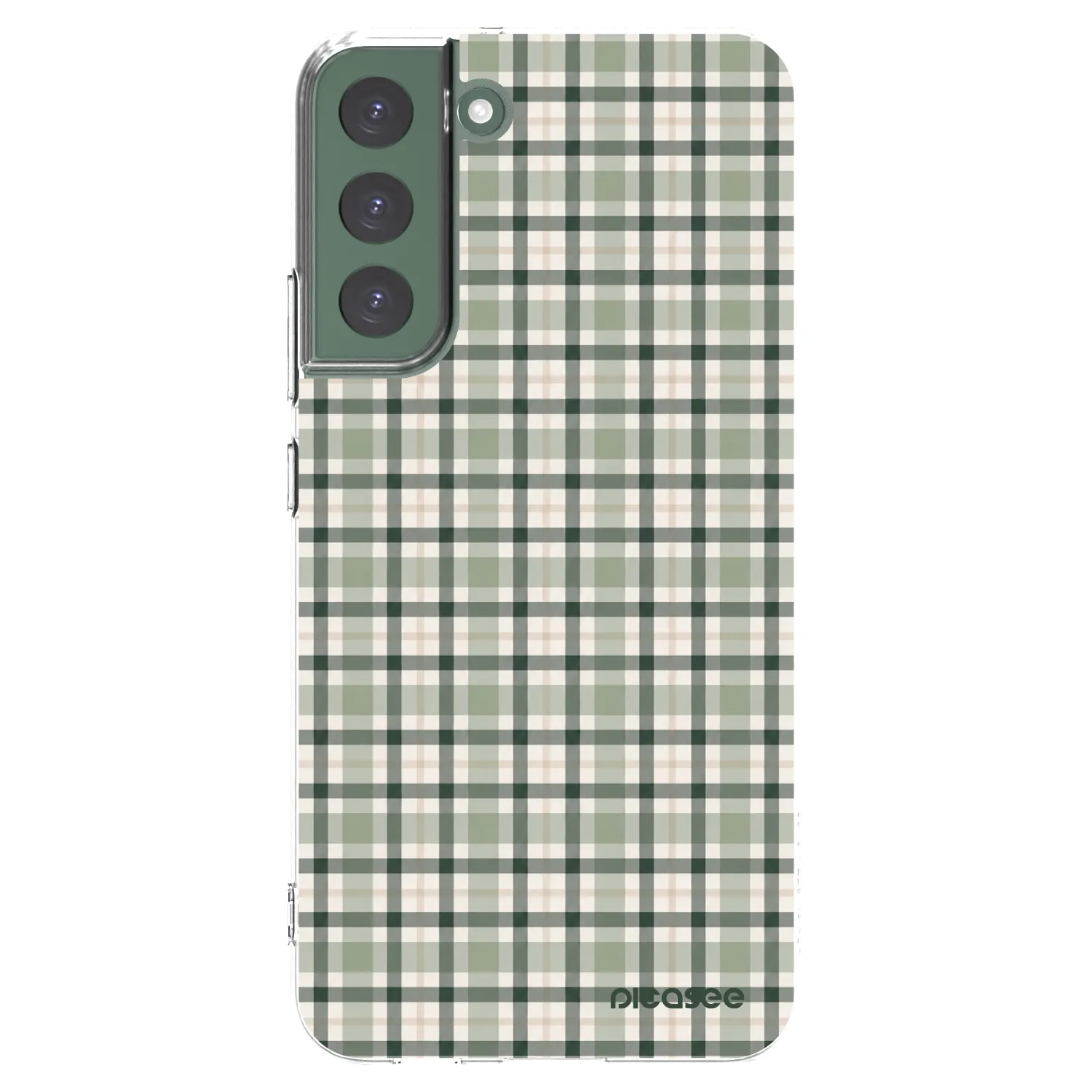 Picasee διαφανής θήκη σιλικόνης Samsung Galaxy S22+ 5G - Sage Tartan
