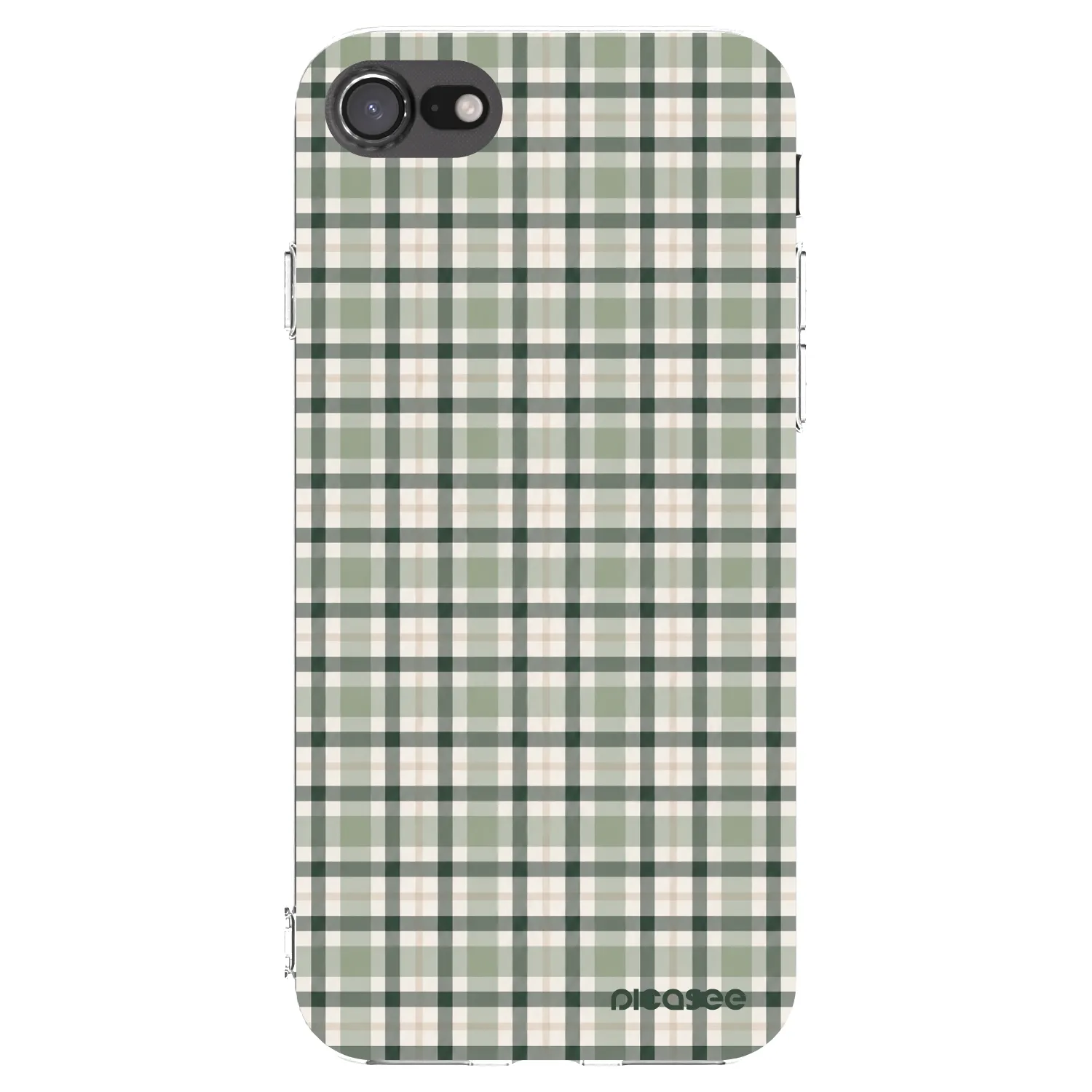 Picasee διαφανής θήκη σιλικόνης Apple iPhone SE 2022 - Sage Tartan