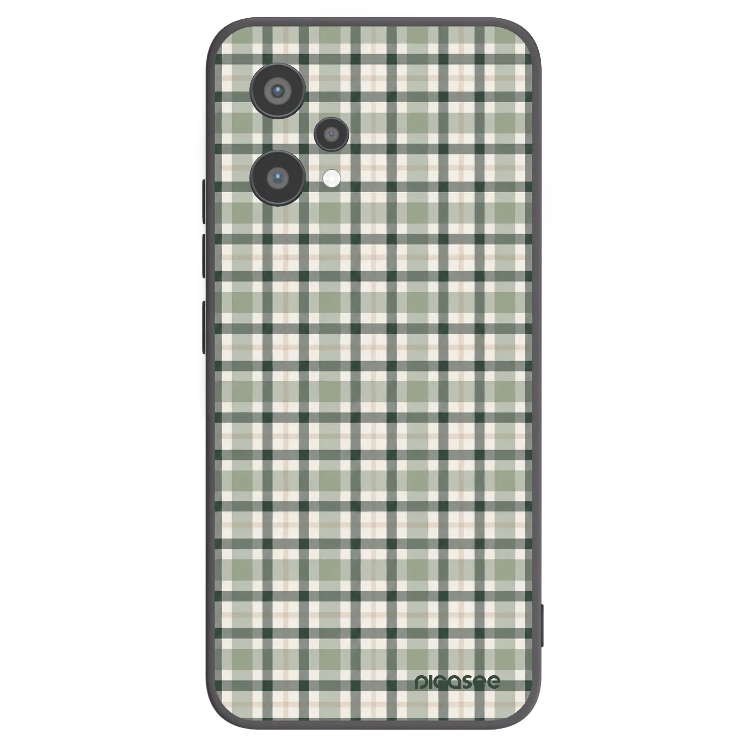 Picasee Μαύρη θήκη σιλικόνης για Realme 9 Pro 5G - Sage Tartan