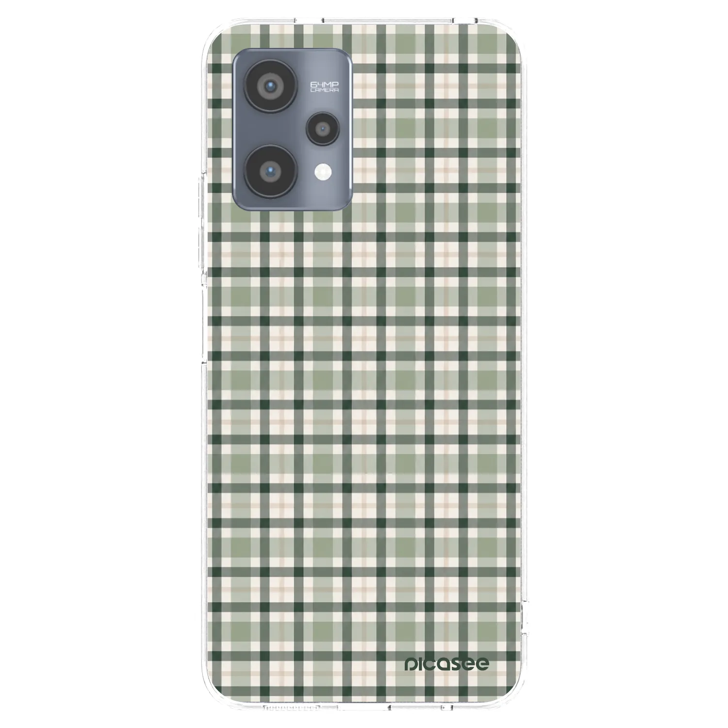 Picasee διαφανής θήκη σιλικόνης Realme 9 Pro 5G - Sage Tartan
