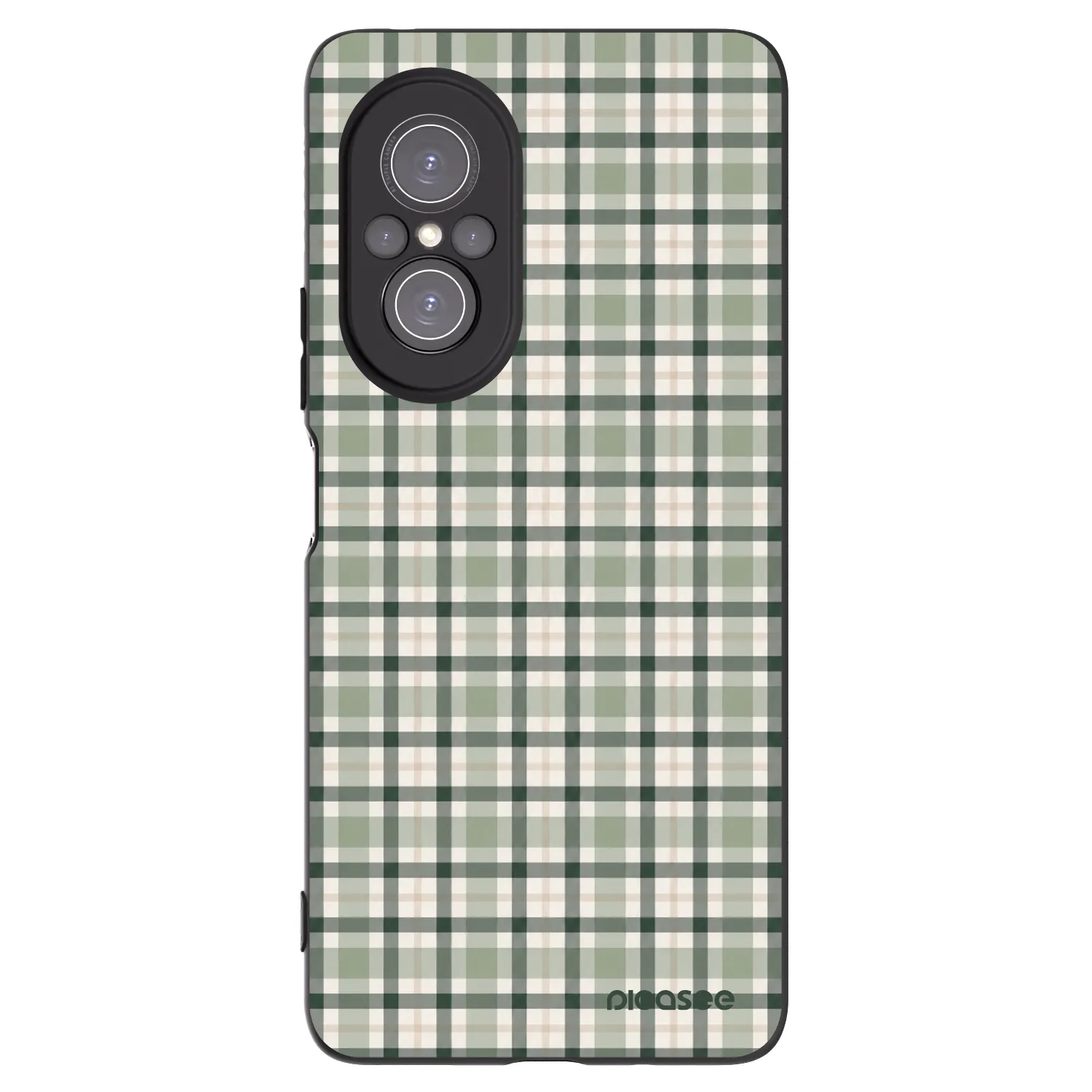 Picasee Μαύρη θήκη σιλικόνης για Huawei Nova 9 SE - Sage Tartan